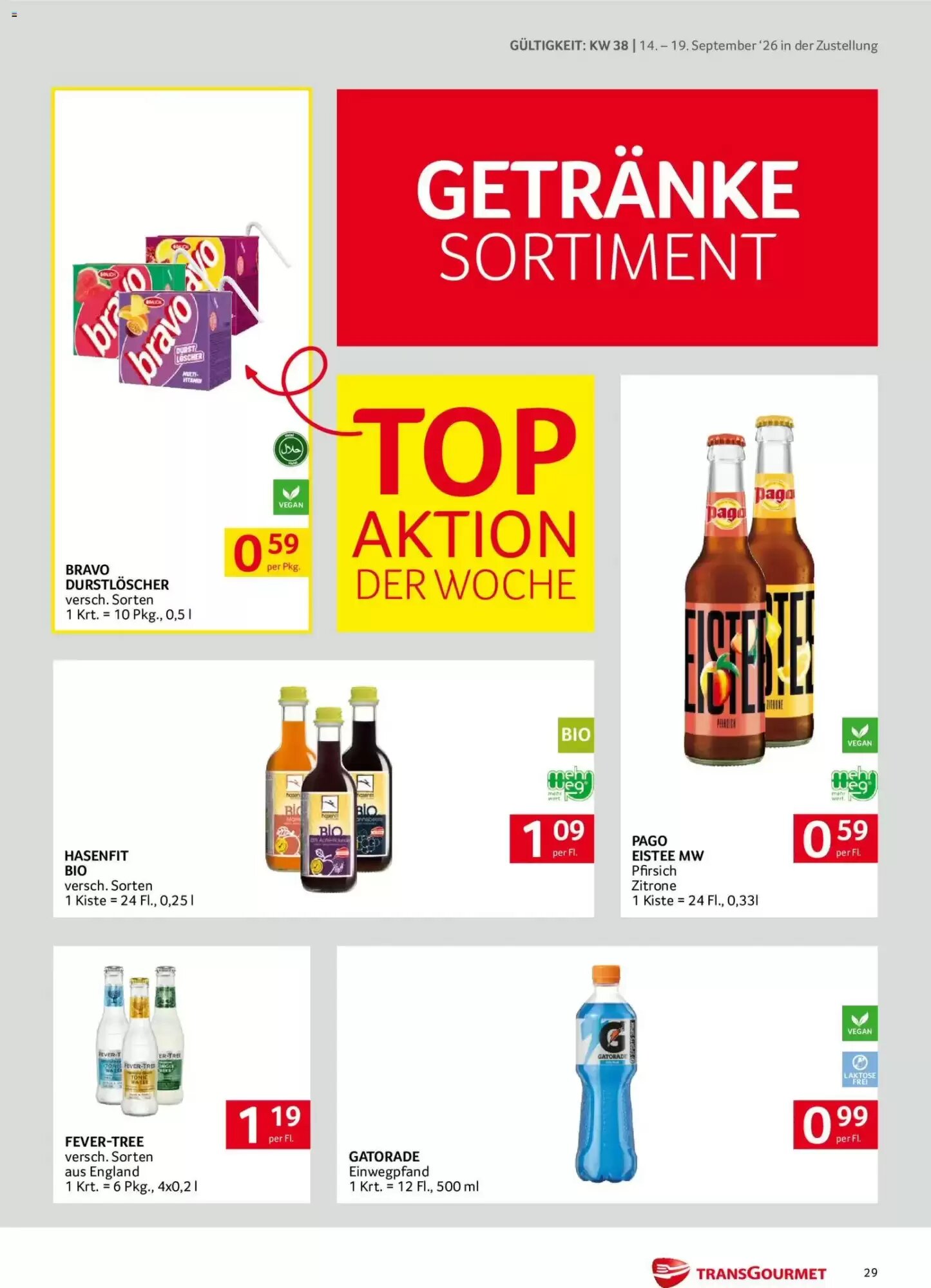 Transgourmet Flugblatt (ab 14.09.2026) - Angebote und Prospekt - Seite 29