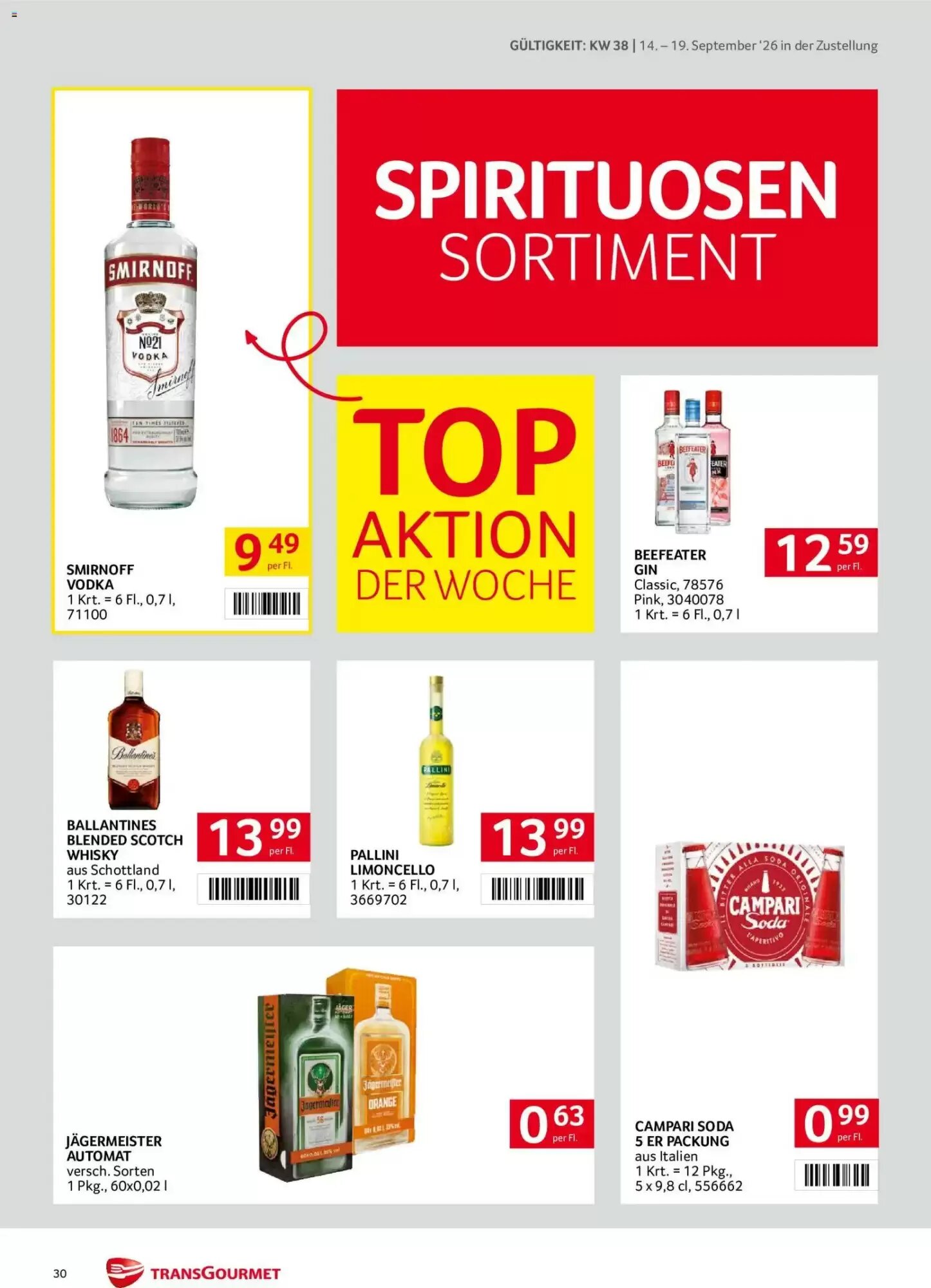 Transgourmet Flugblatt (ab 14.09.2026) - Angebote und Prospekt - Seite 30