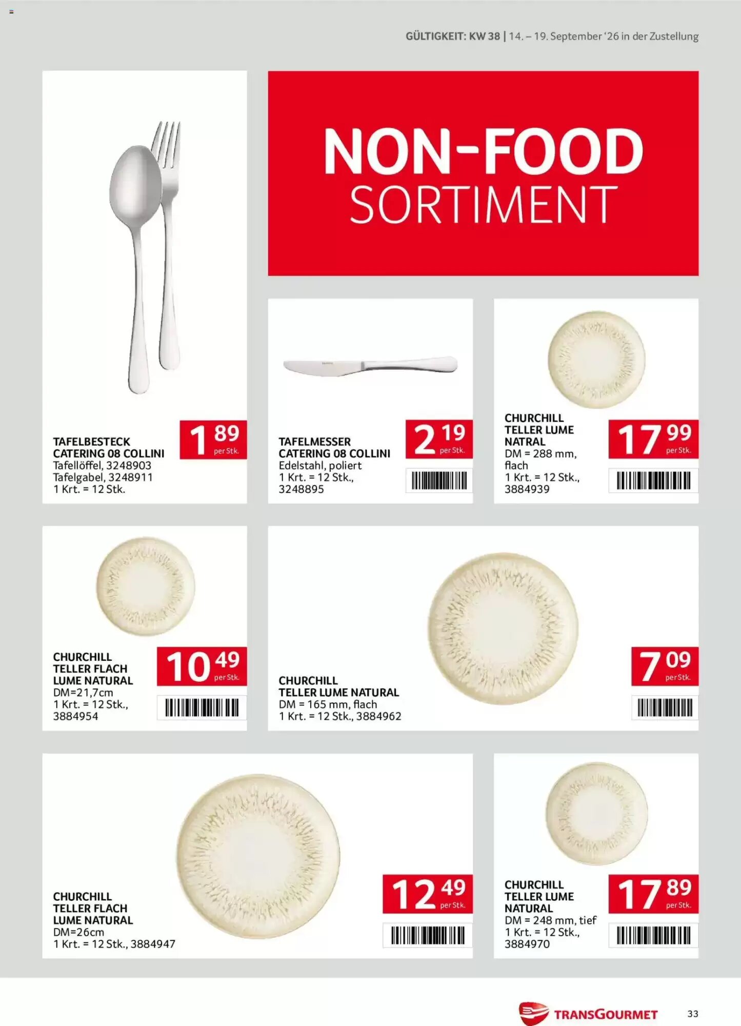 Transgourmet Flugblatt (ab 14.09.2026) - Angebote und Prospekt - Seite 33