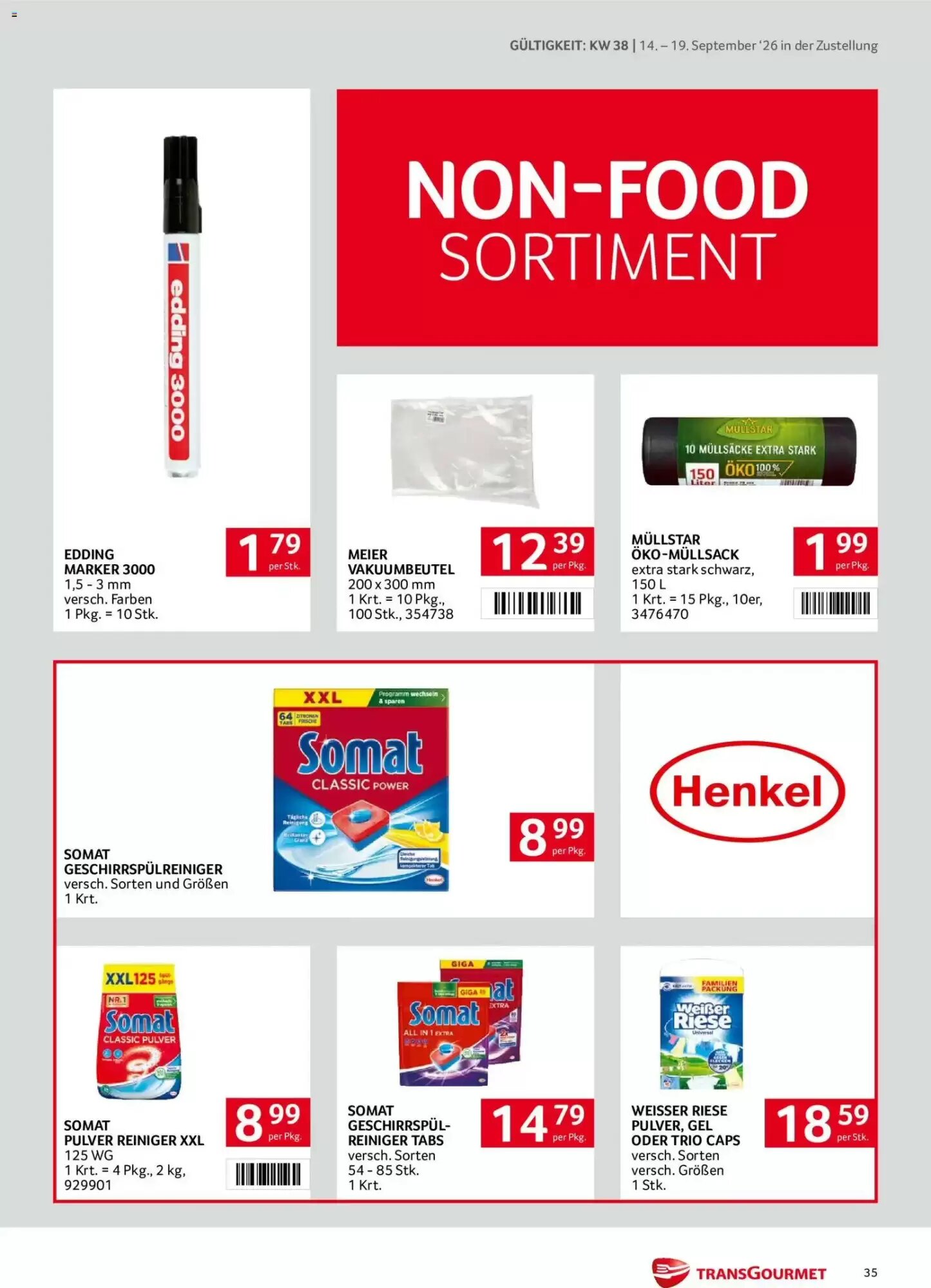 Transgourmet Flugblatt (ab 14.09.2026) - Angebote und Prospekt - Seite 35