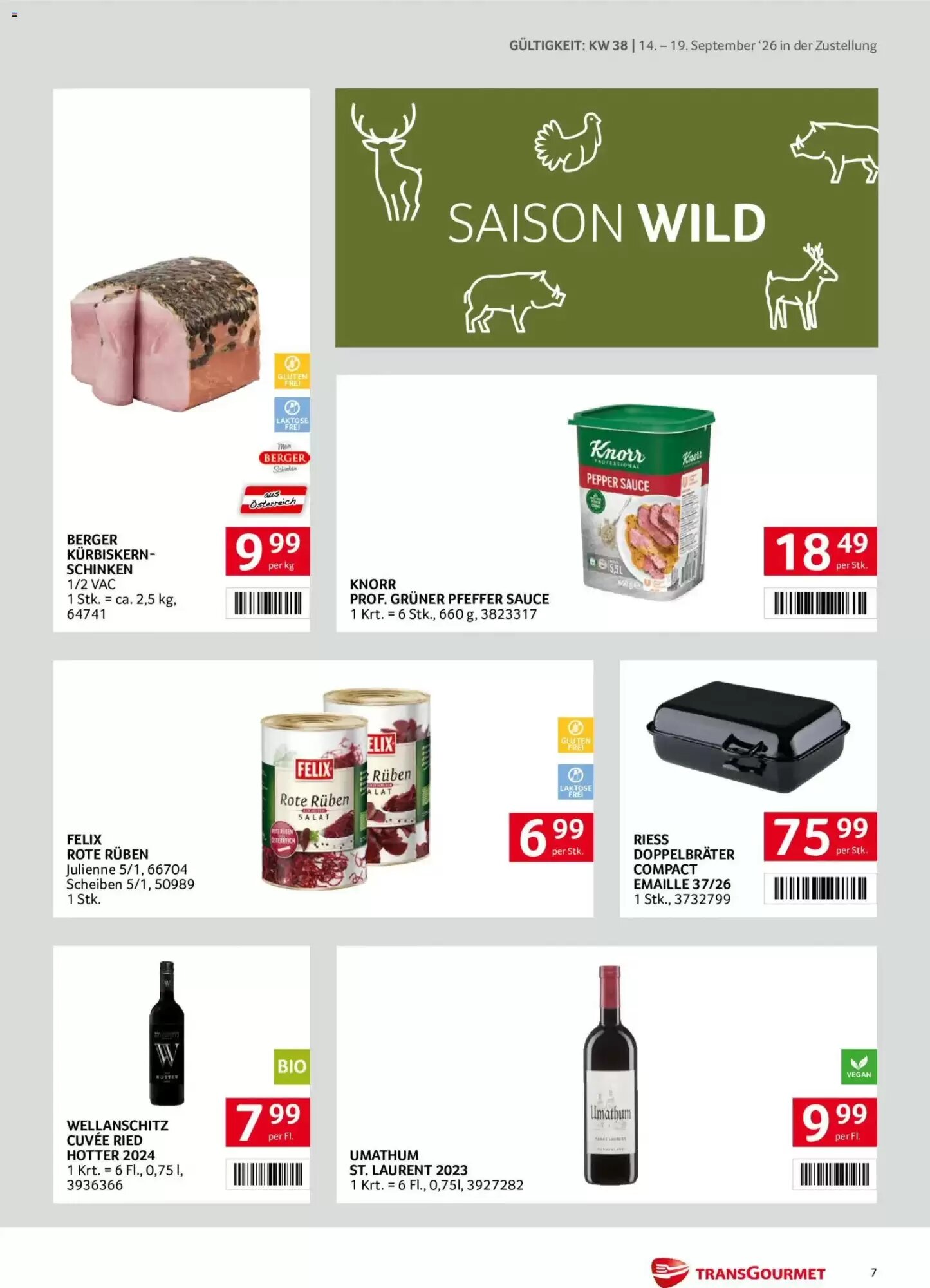 Transgourmet Flugblatt (ab 14.09.2026) - Angebote und Prospekt - Seite 7