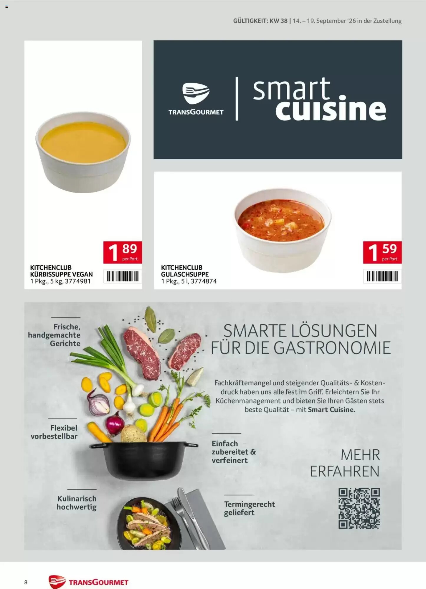 Transgourmet Flugblatt (ab 14.09.2026) - Angebote und Prospekt - Seite 8