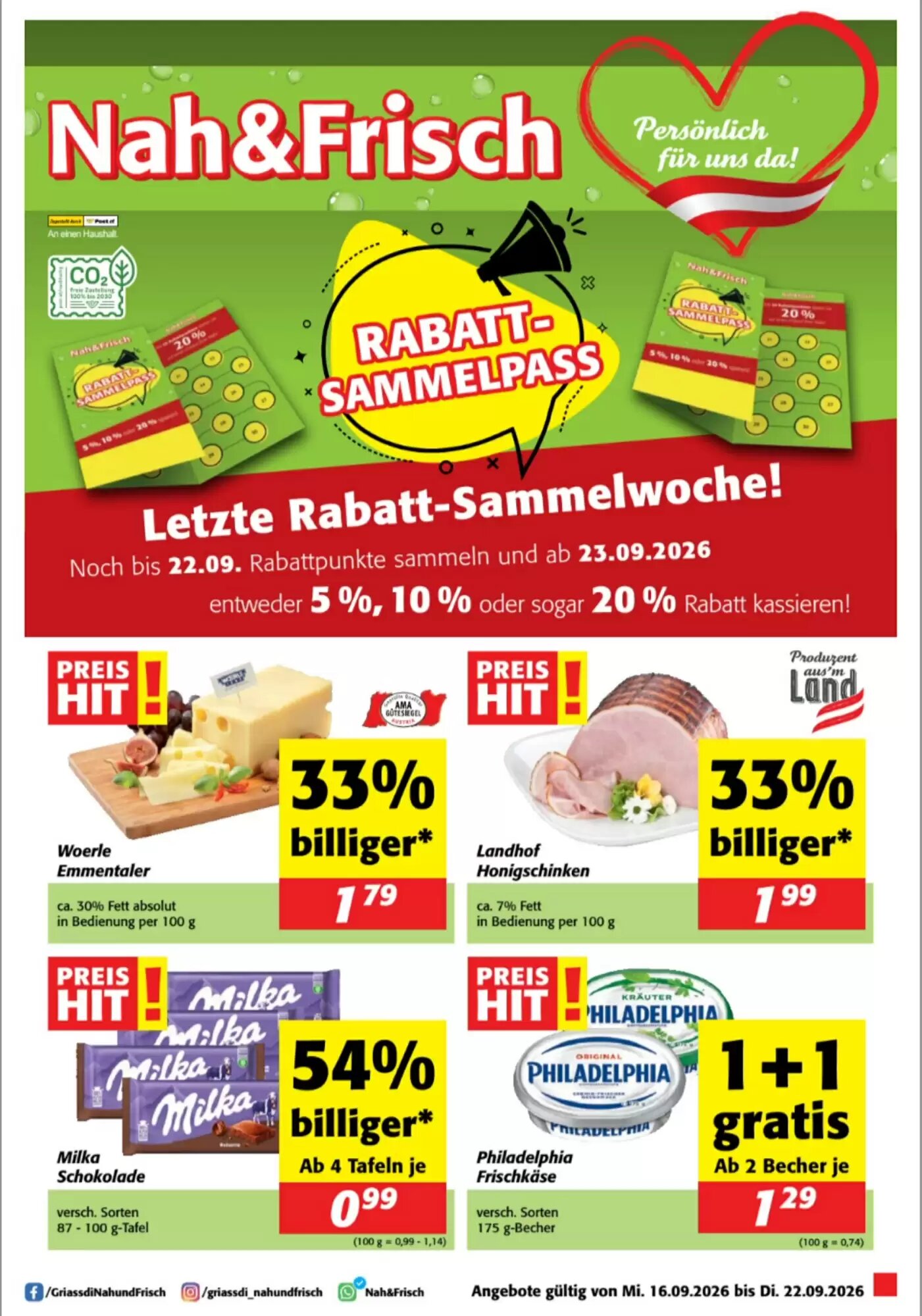 Nah&Frisch Flugblatt (ab 16.09.2026) - Angebote und Prospekt - Seite 1