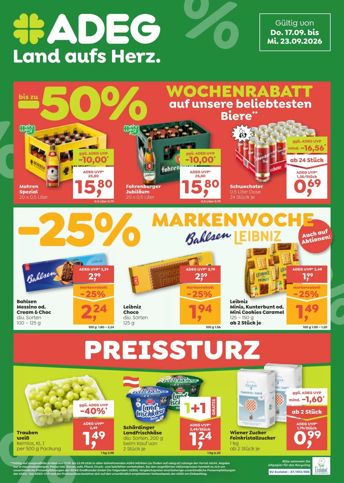 ADEG Flugblatt (ab 17.09.2026) - Angebote und Prospekt - Seite 1
