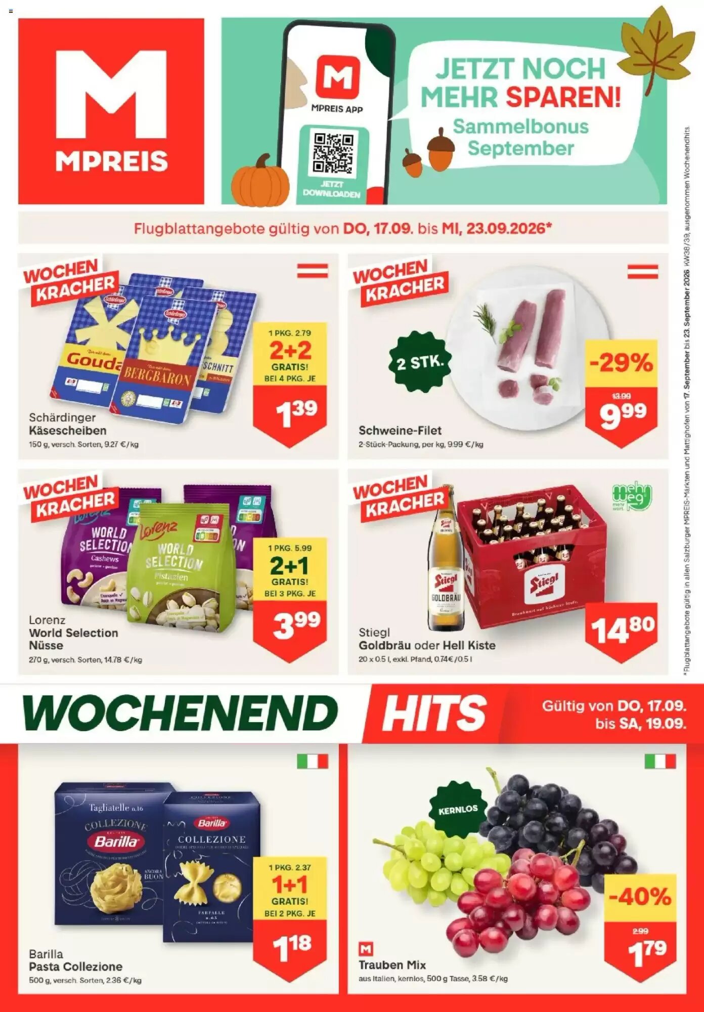 MPreis Flugblatt (ab 17.09.2026) - Angebote und Prospekt - Seite 1