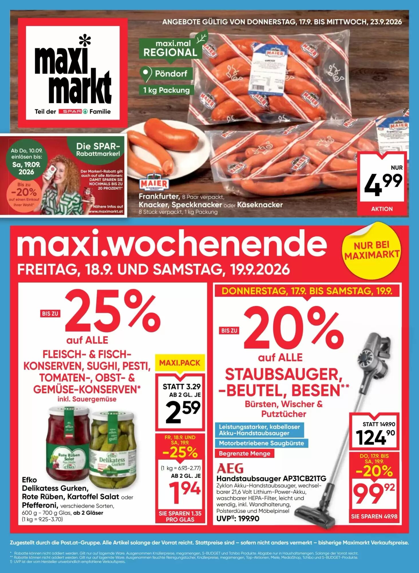 Maximarkt Flugblatt (ab 17.09.2026) - Angebote und Prospekt - Seite 1