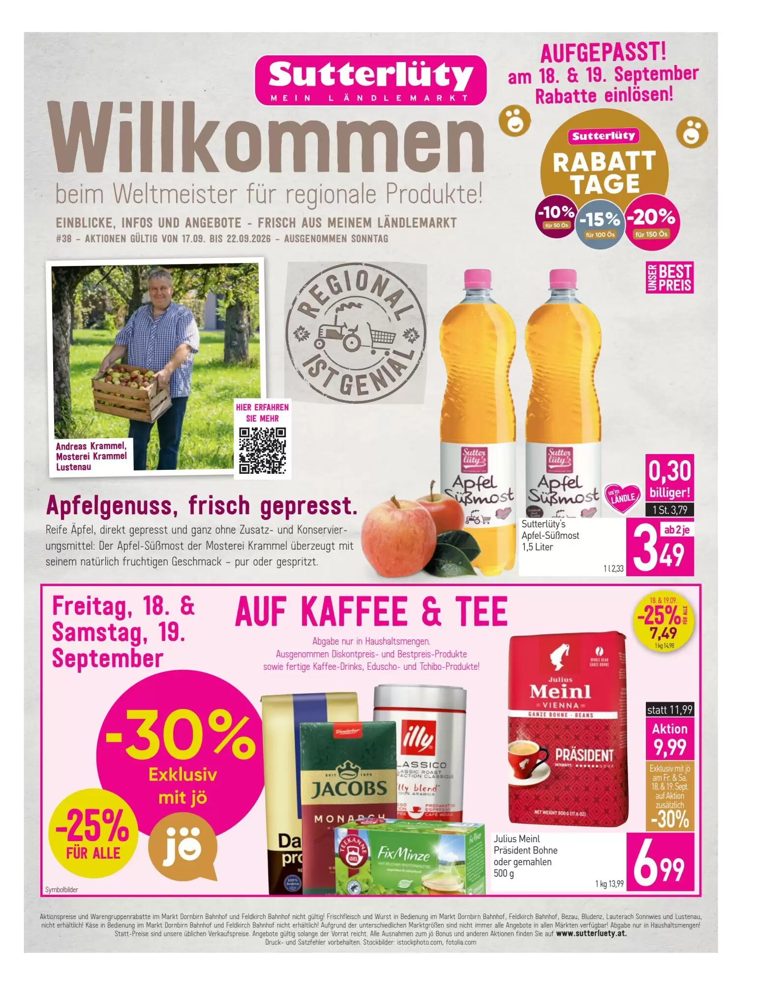 Sutterlüty Flugblatt (ab 17.09.2026) - Angebote und Prospekt - Seite 1