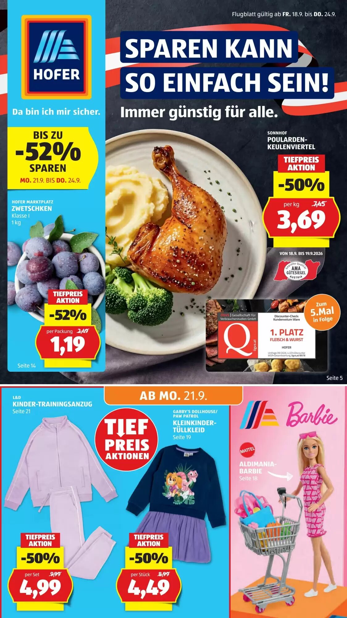 Hofer Flugblatt (ab 18.09.2026) - Angebote und Prospekt - Seite 1