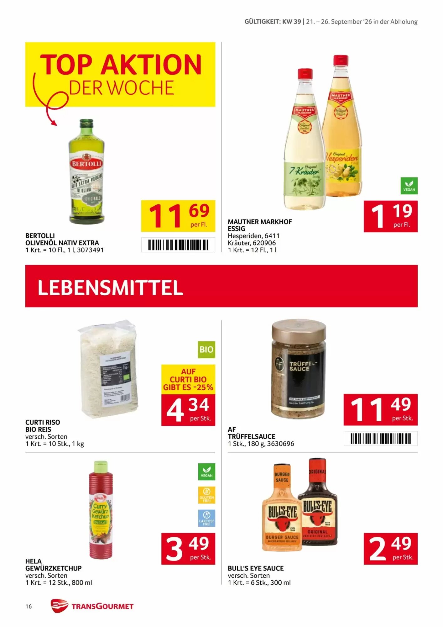 Transgourmet Flugblatt (ab 21.09.2026) - Angebote und Prospekt - Seite 14