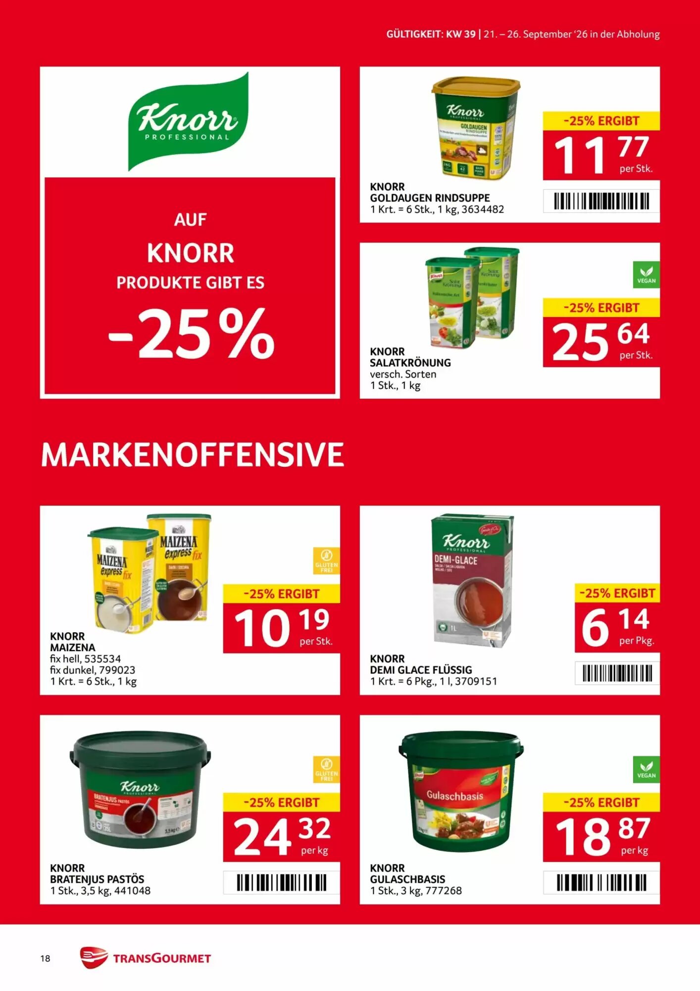 Transgourmet Flugblatt (ab 21.09.2026) - Angebote und Prospekt - Seite 16
