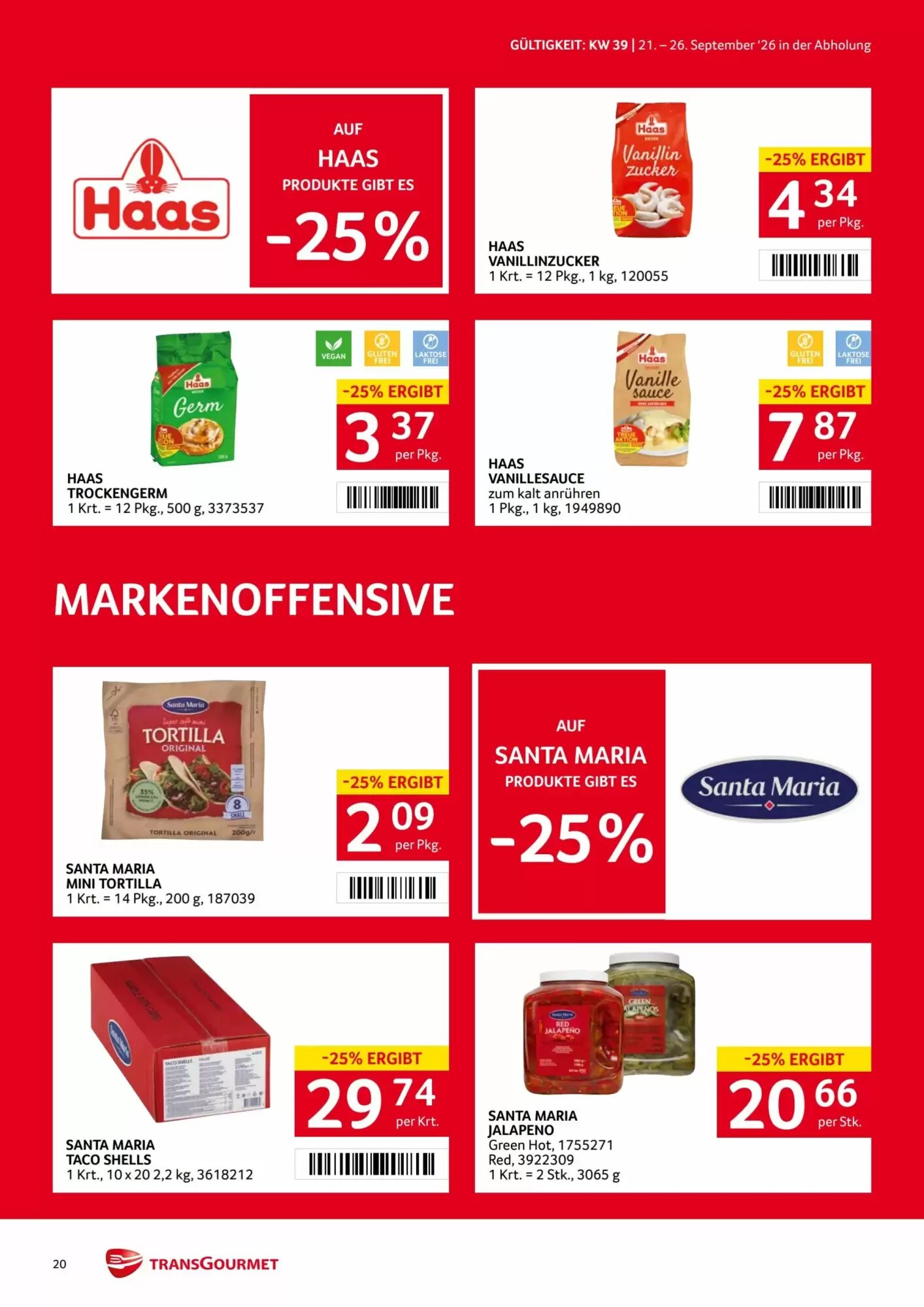 Transgourmet Flugblatt (ab 21.09.2026) - Angebote und Prospekt - Seite 18
