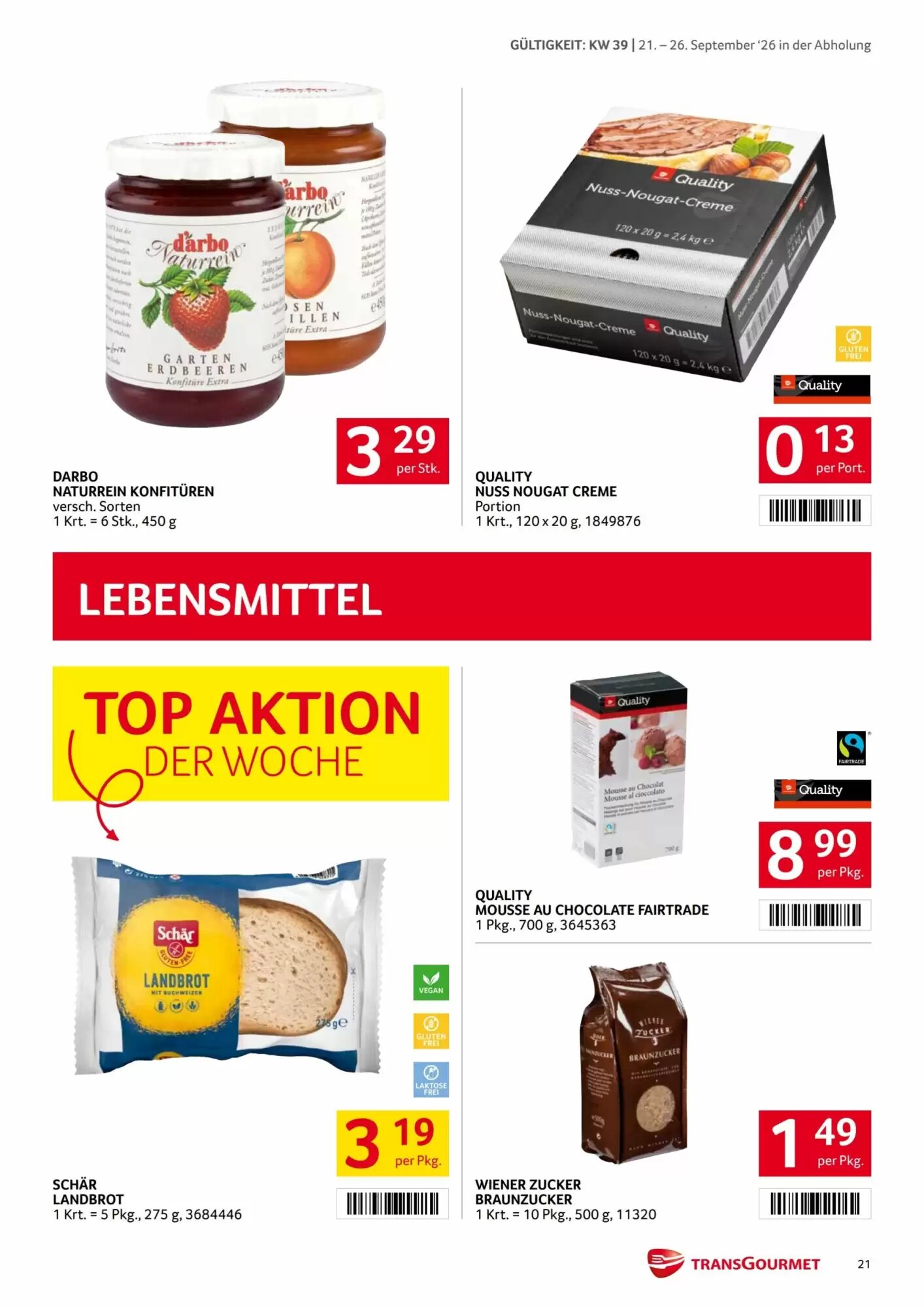 Transgourmet Flugblatt (ab 21.09.2026) - Angebote und Prospekt - Seite 19