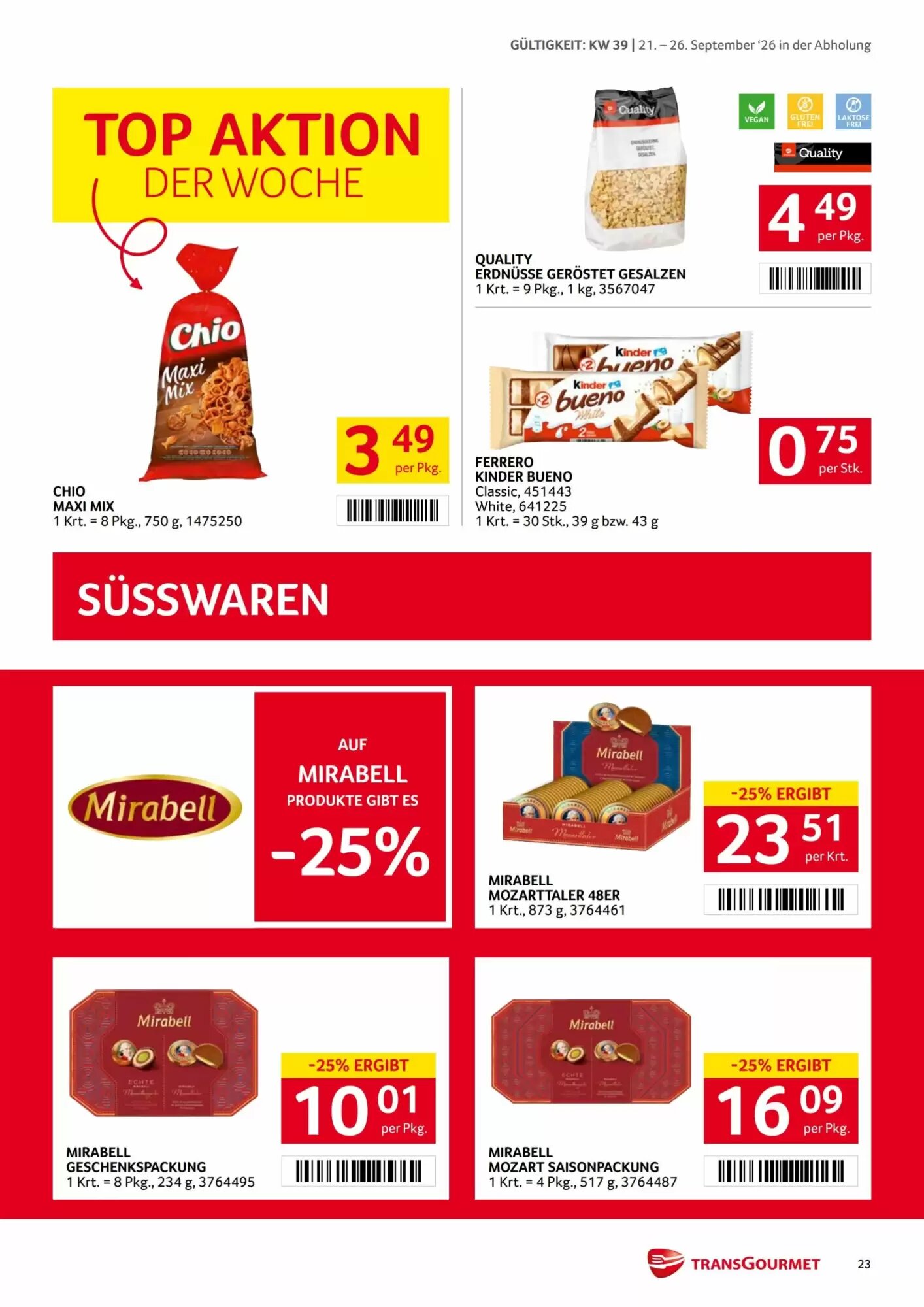 Transgourmet Flugblatt (ab 21.09.2026) - Angebote und Prospekt - Seite 21