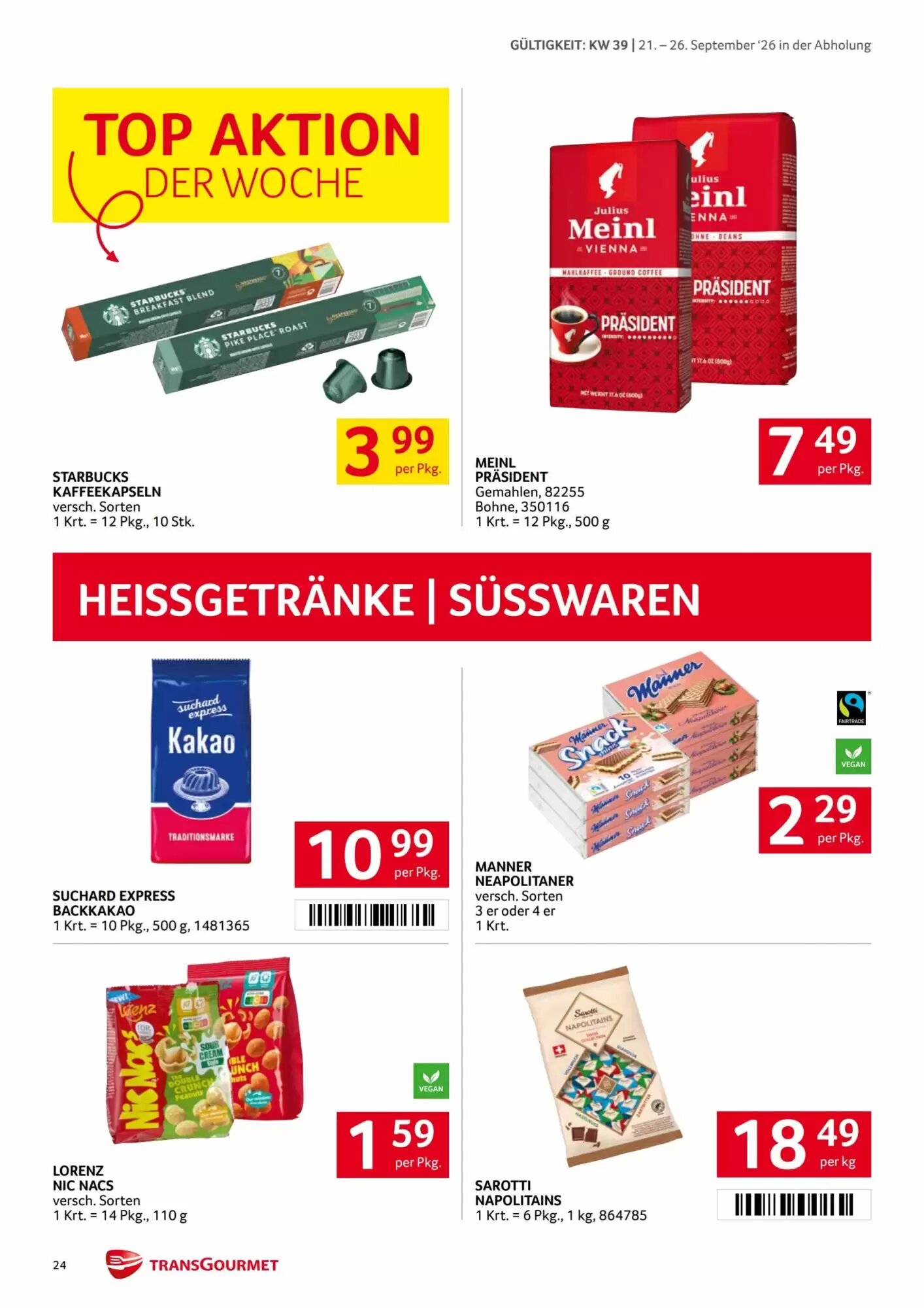 Transgourmet Flugblatt (ab 21.09.2026) - Angebote und Prospekt - Seite 22