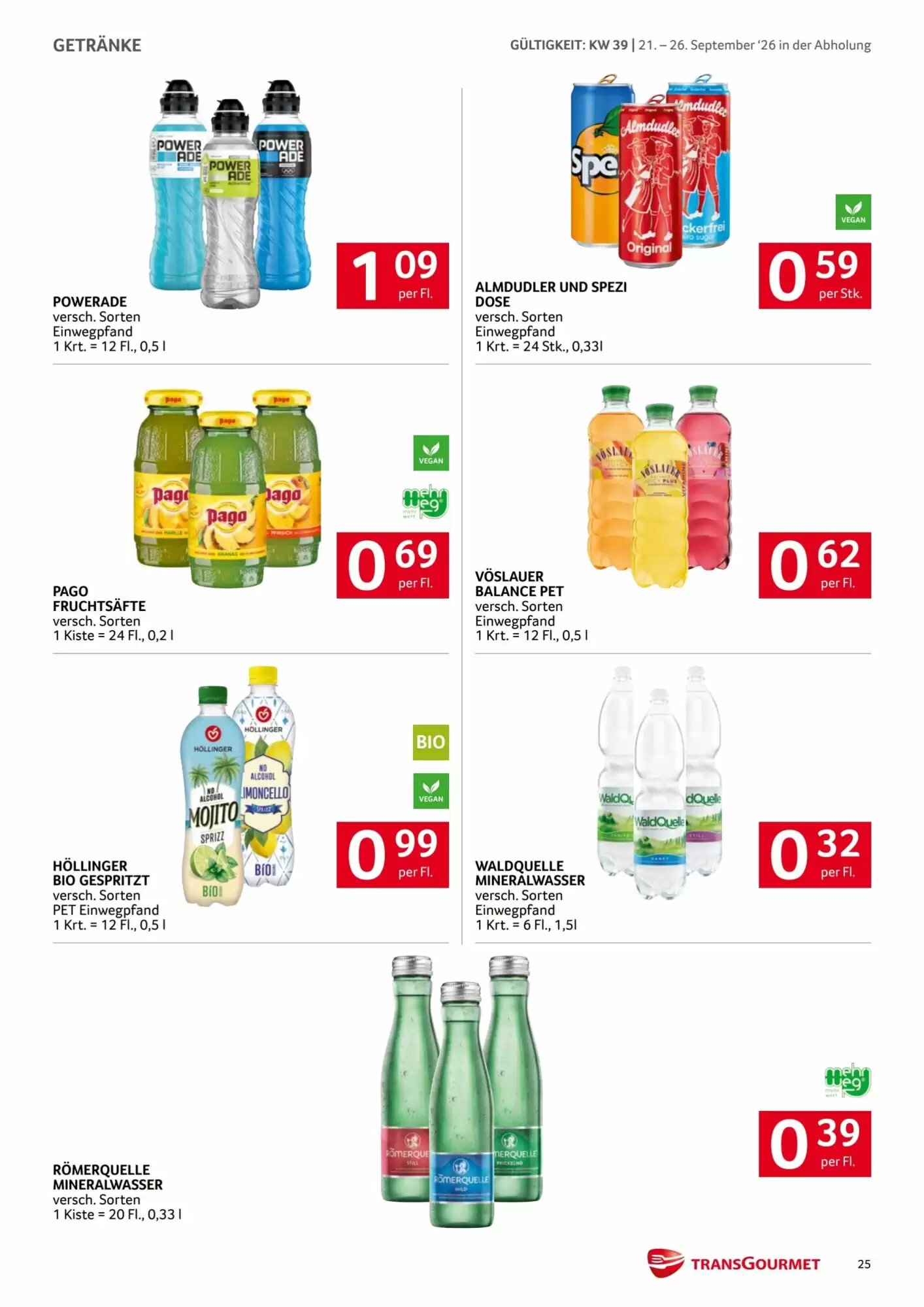 Transgourmet Flugblatt (ab 21.09.2026) - Angebote und Prospekt - Seite 23