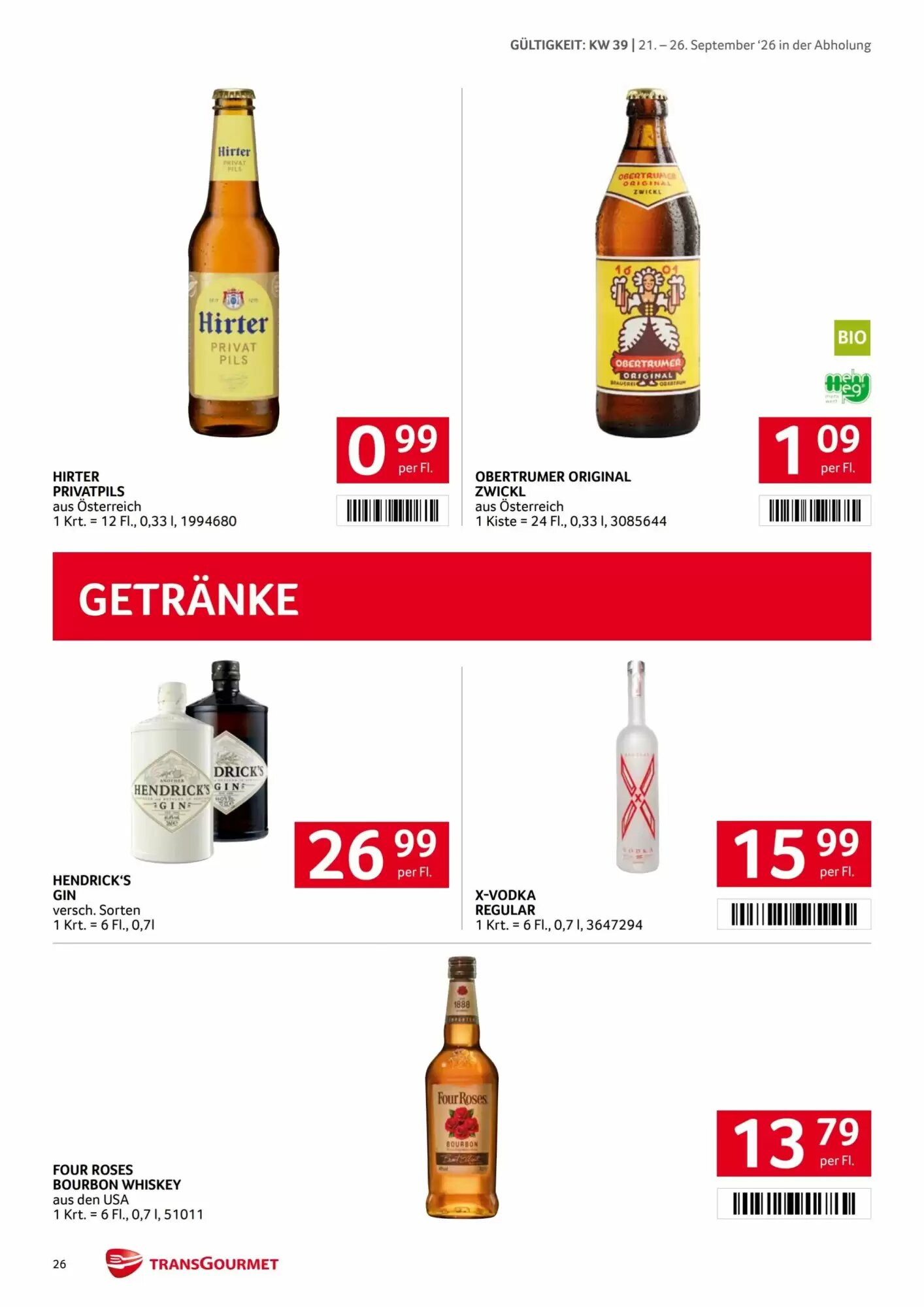 Transgourmet Flugblatt (ab 21.09.2026) - Angebote und Prospekt - Seite 24