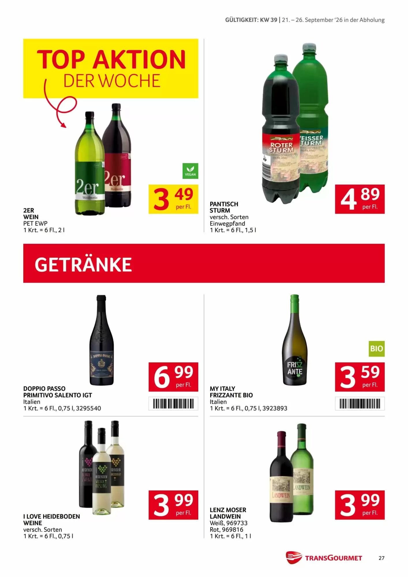 Transgourmet Flugblatt (ab 21.09.2026) - Angebote und Prospekt - Seite 25