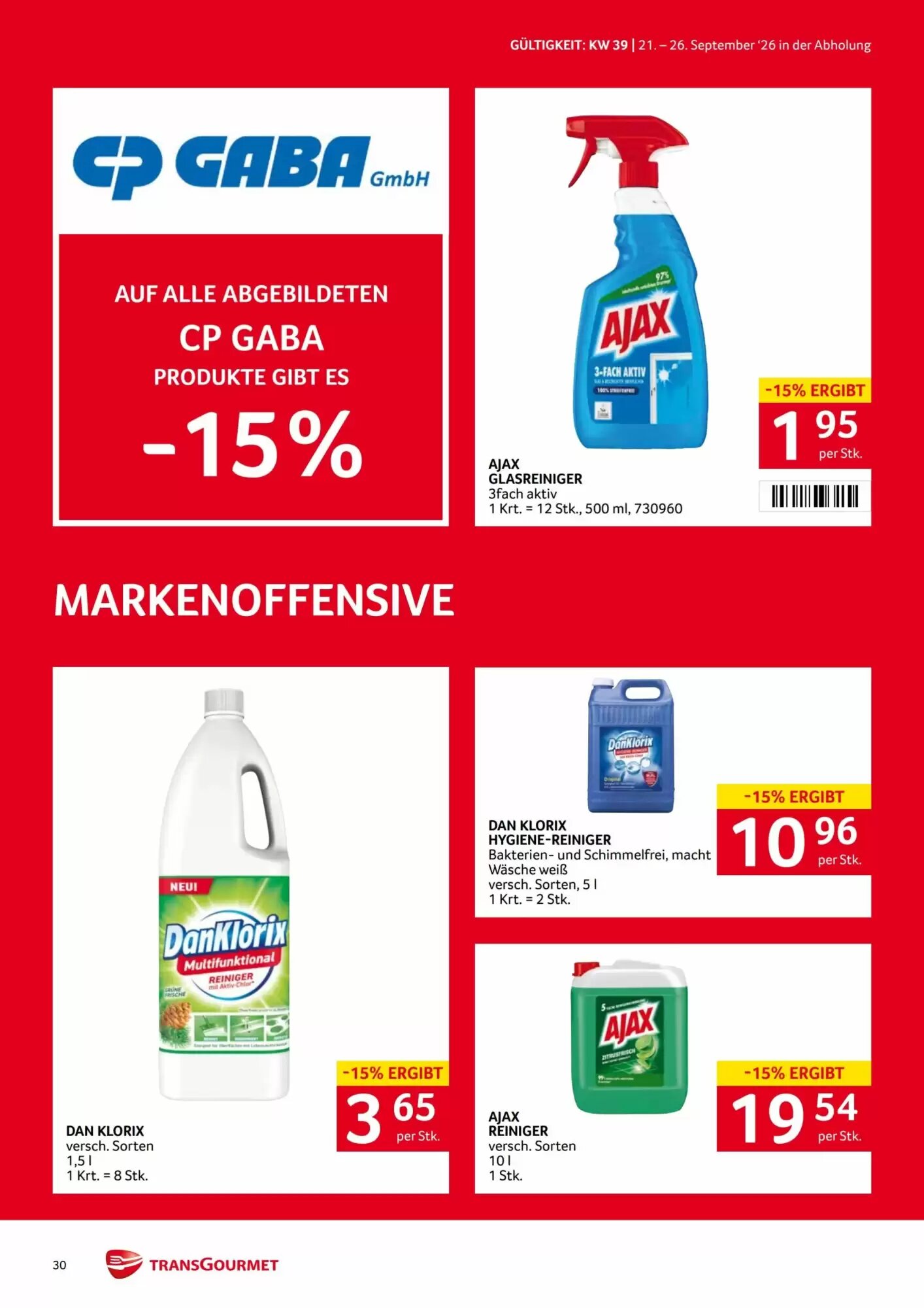 Transgourmet Flugblatt (ab 21.09.2026) - Angebote und Prospekt - Seite 28