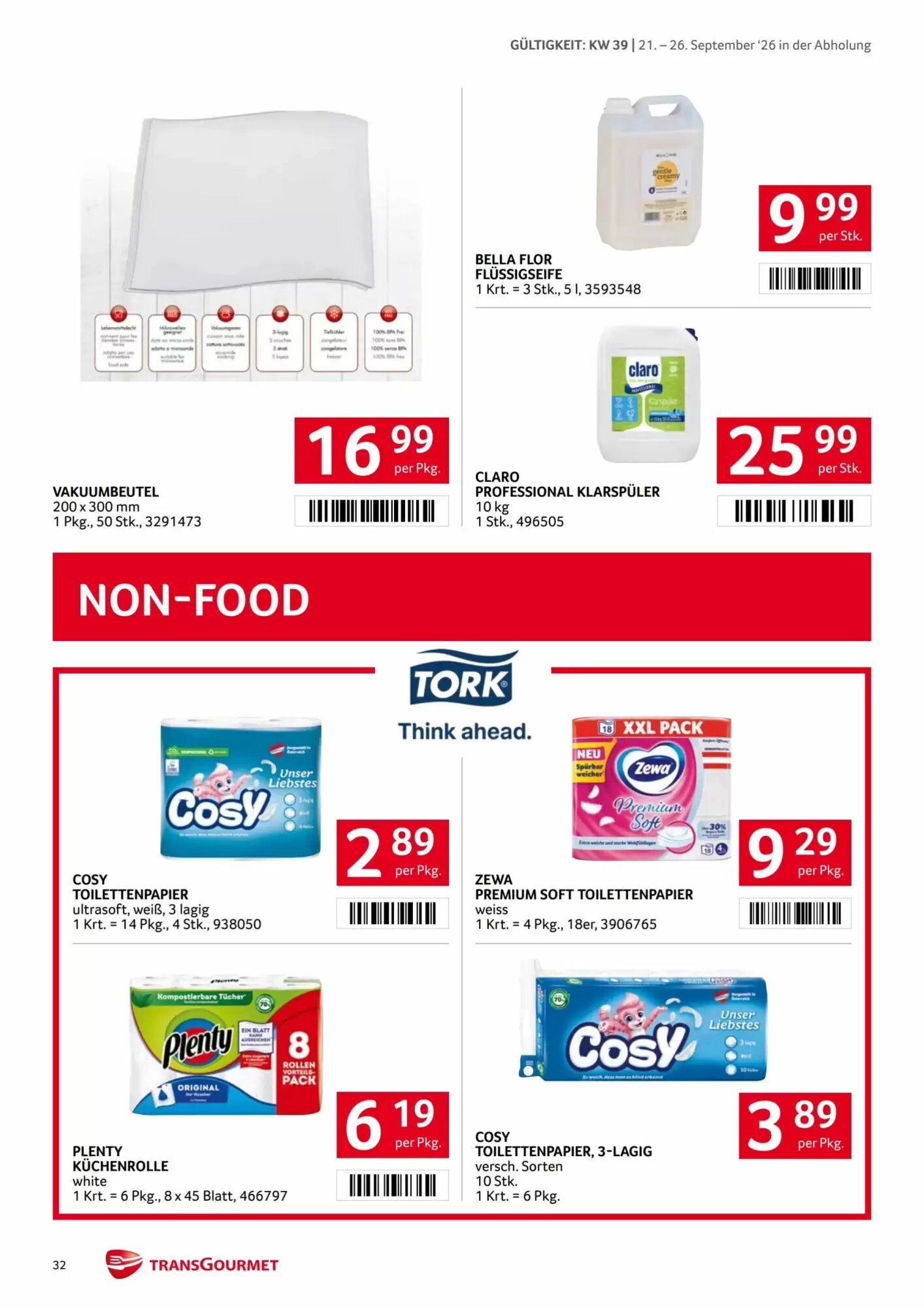 Transgourmet Flugblatt (ab 21.09.2026) - Angebote und Prospekt - Seite 30