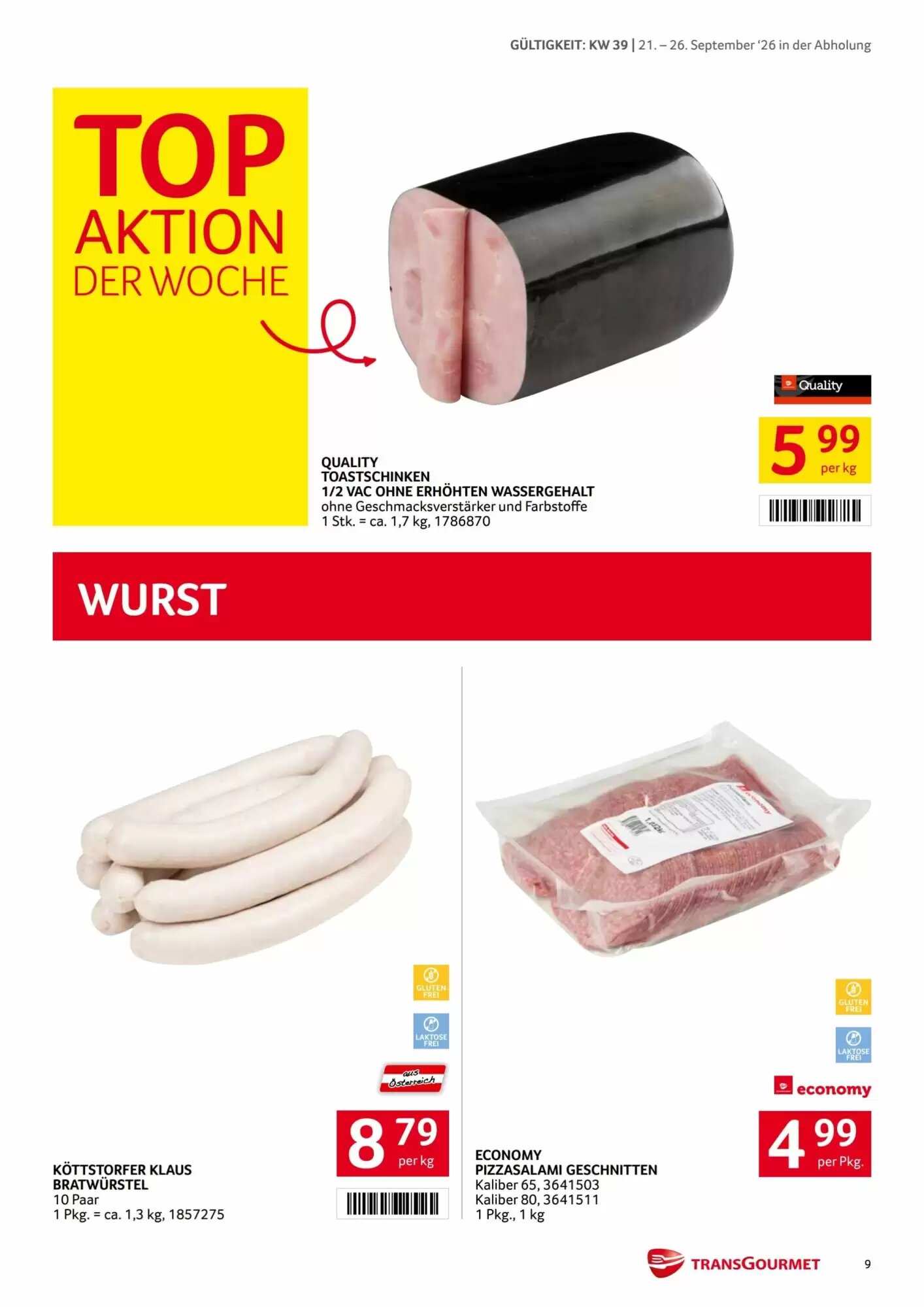 Transgourmet Flugblatt (ab 21.09.2026) - Angebote und Prospekt - Seite 7
