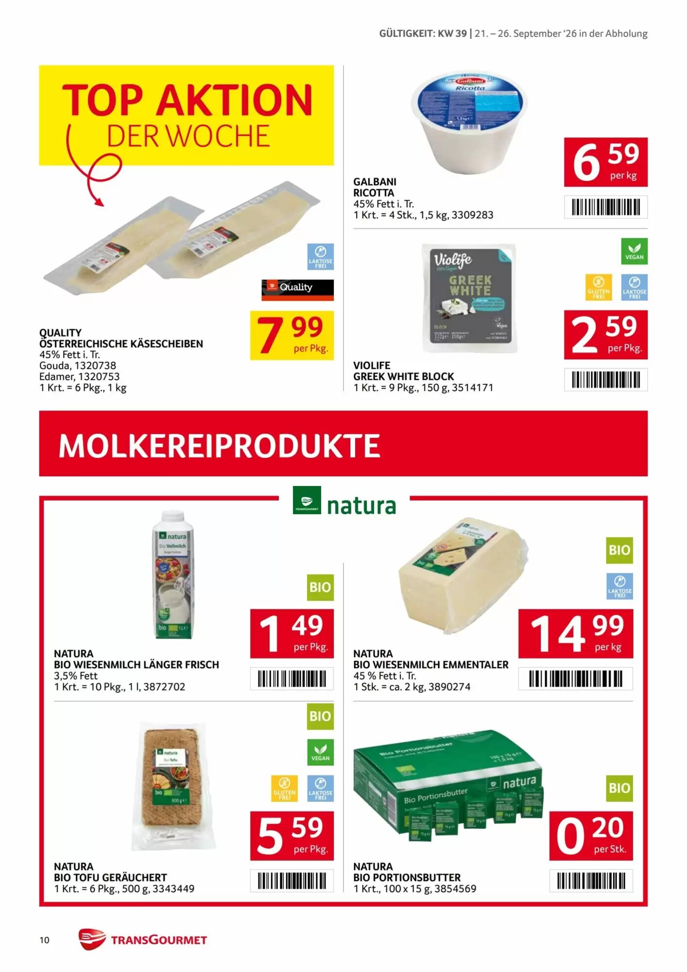 Transgourmet Flugblatt (ab 21.09.2026) - Angebote und Prospekt - Seite 8