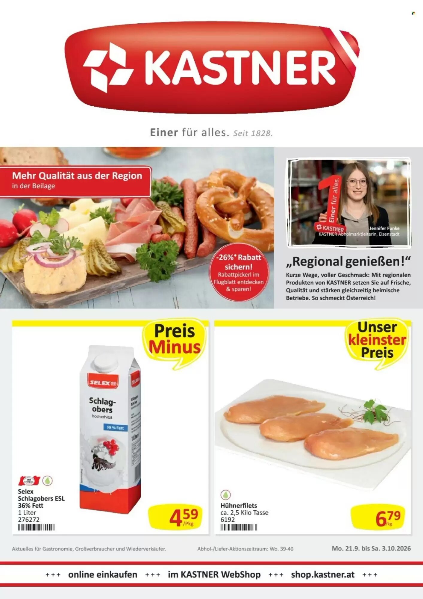 Kastner Flugblatt (ab 21.09.2026) - Angebote und Prospekt - Seite 1