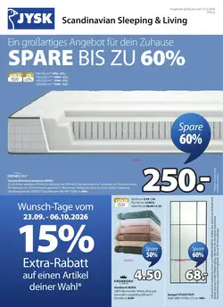 JYSK Flugblatt (ab 23.09.2026) - Angebote und Prospekt