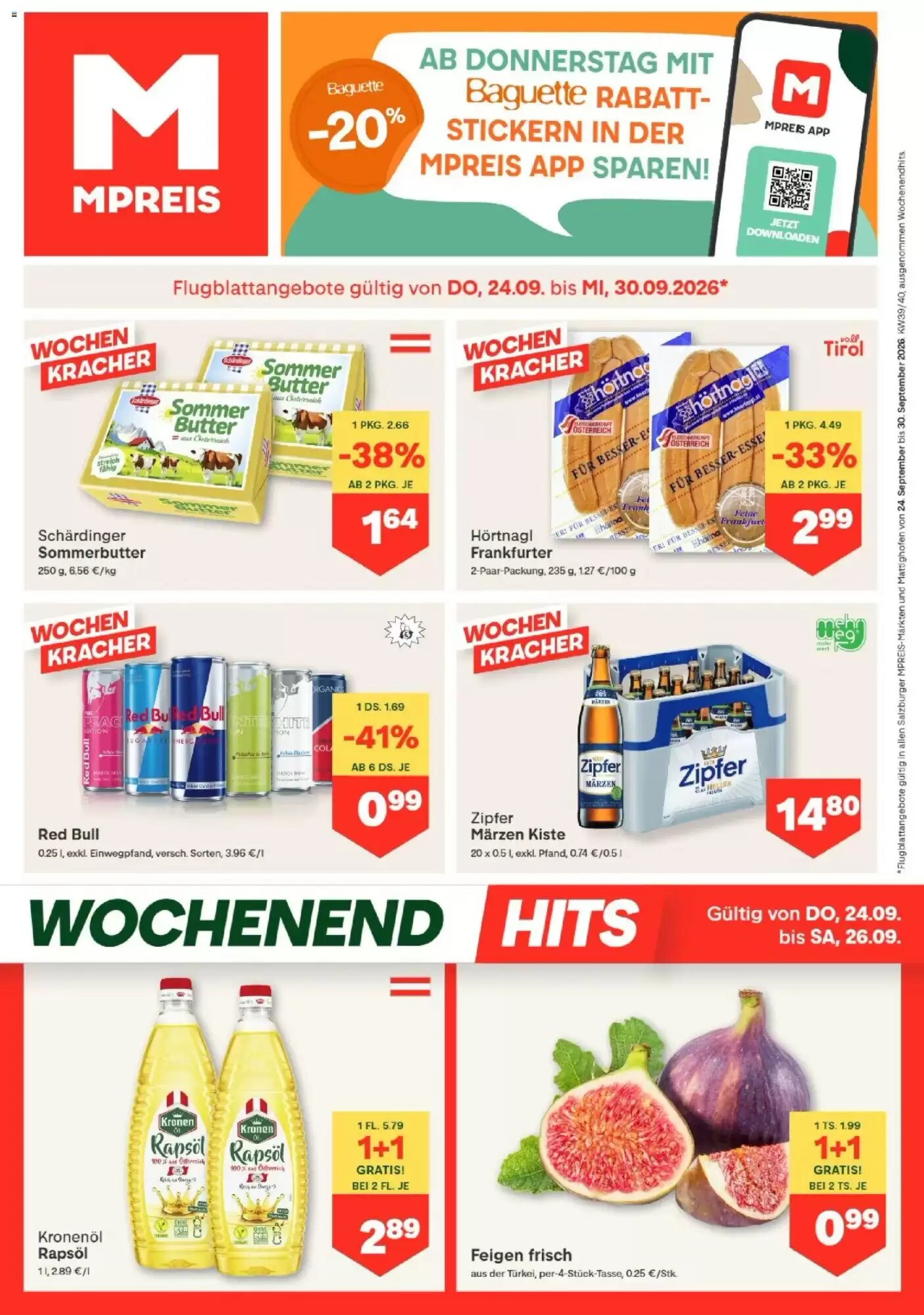 MPreis Flugblatt (ab 24.09.2026) - Angebote und Prospekt - Seite 1