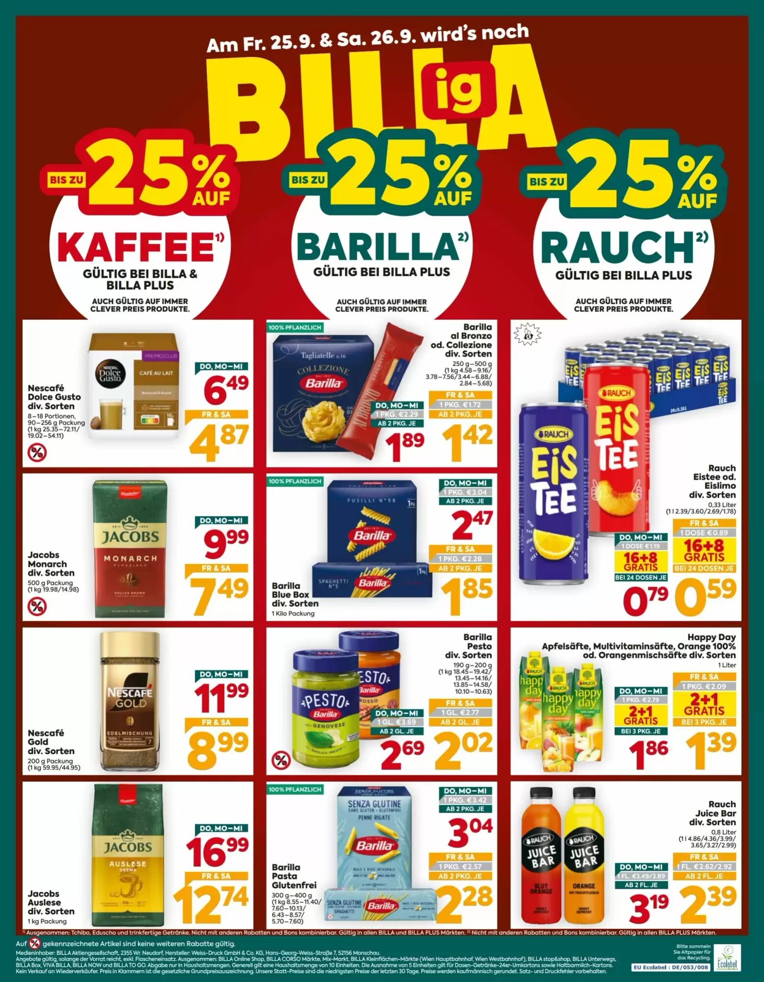 Billa Flugblatt (ab 24.09.2026) - Angebote und Prospekt - Seite 16