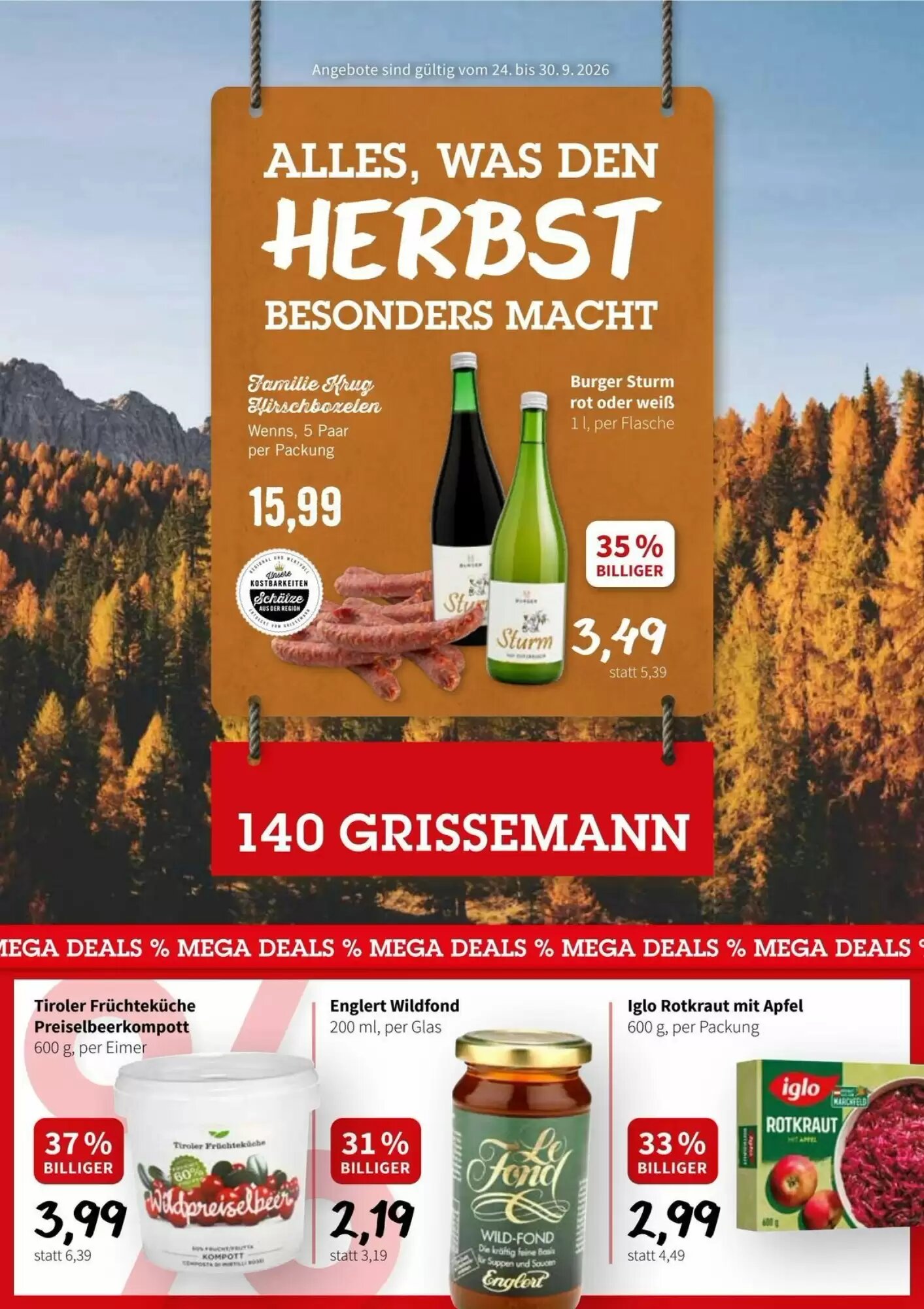Der Grissemann Flugblatt (ab 24.09.2026) - Angebote und Prospekt - Seite 1
