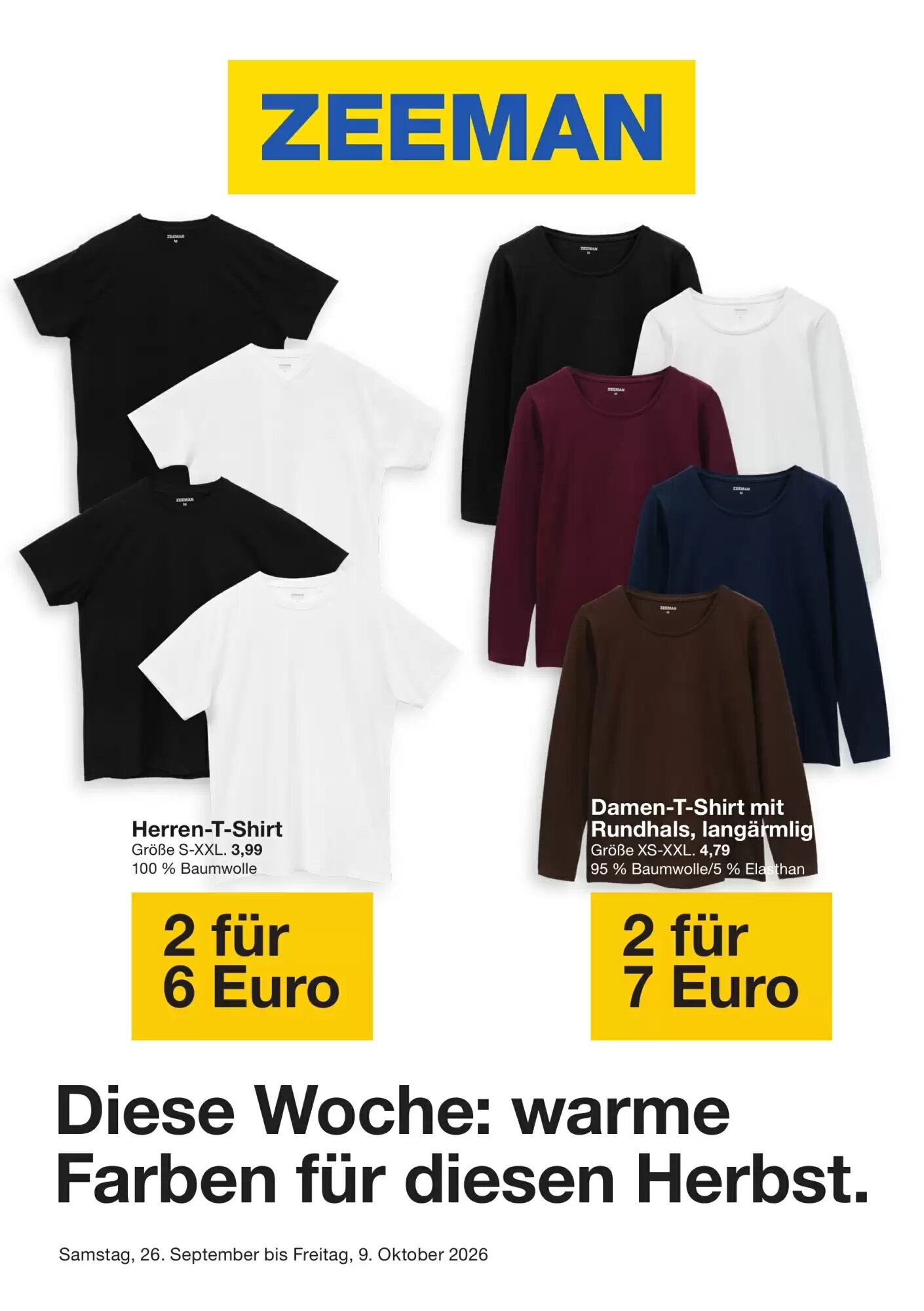 Zeeman Flugblatt (ab 26.09.2026) - Angebote und Prospekt - Seite 1