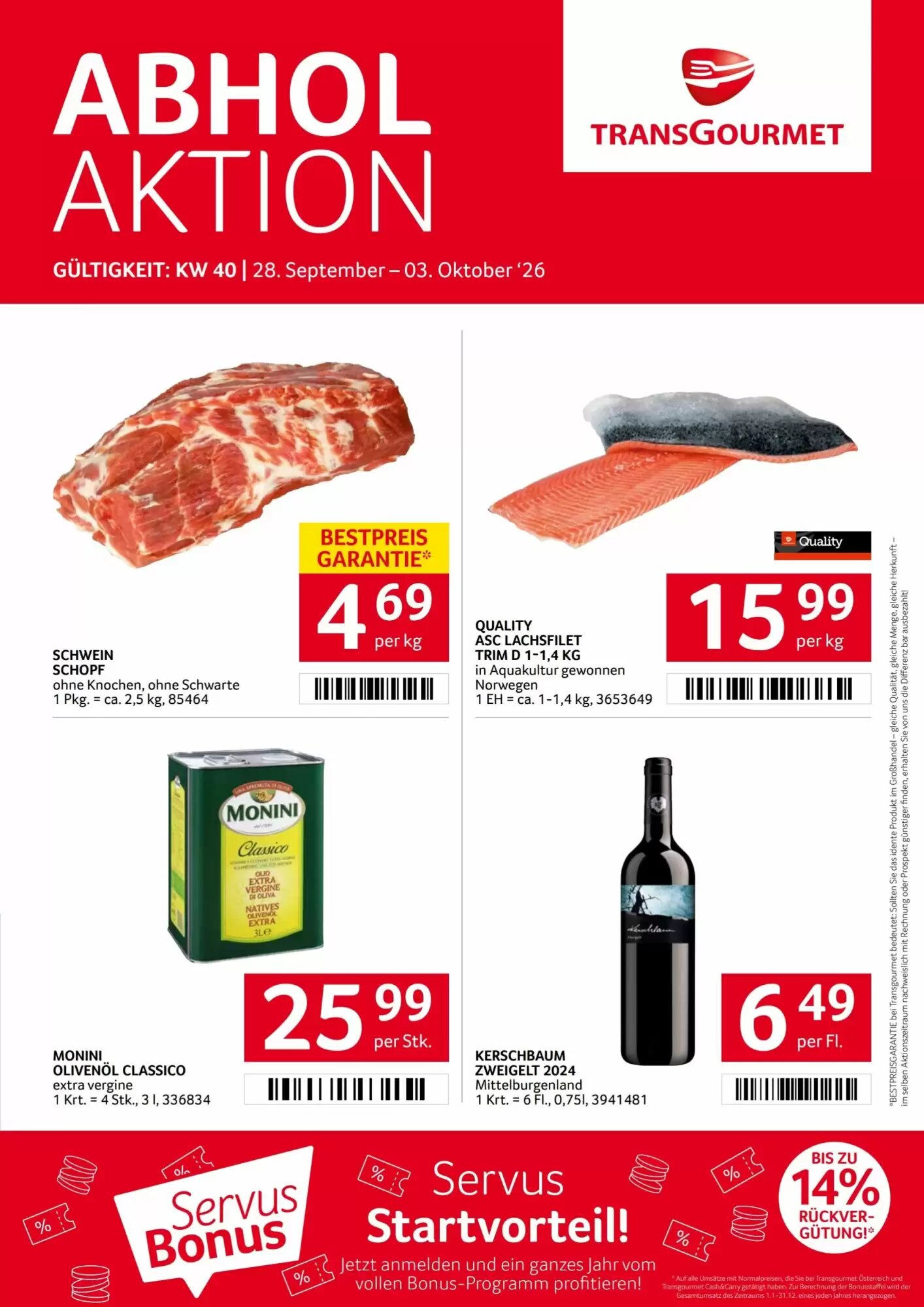 Transgourmet Flugblatt (ab 28.09.2026) - Angebote und Prospekt - Seite 1