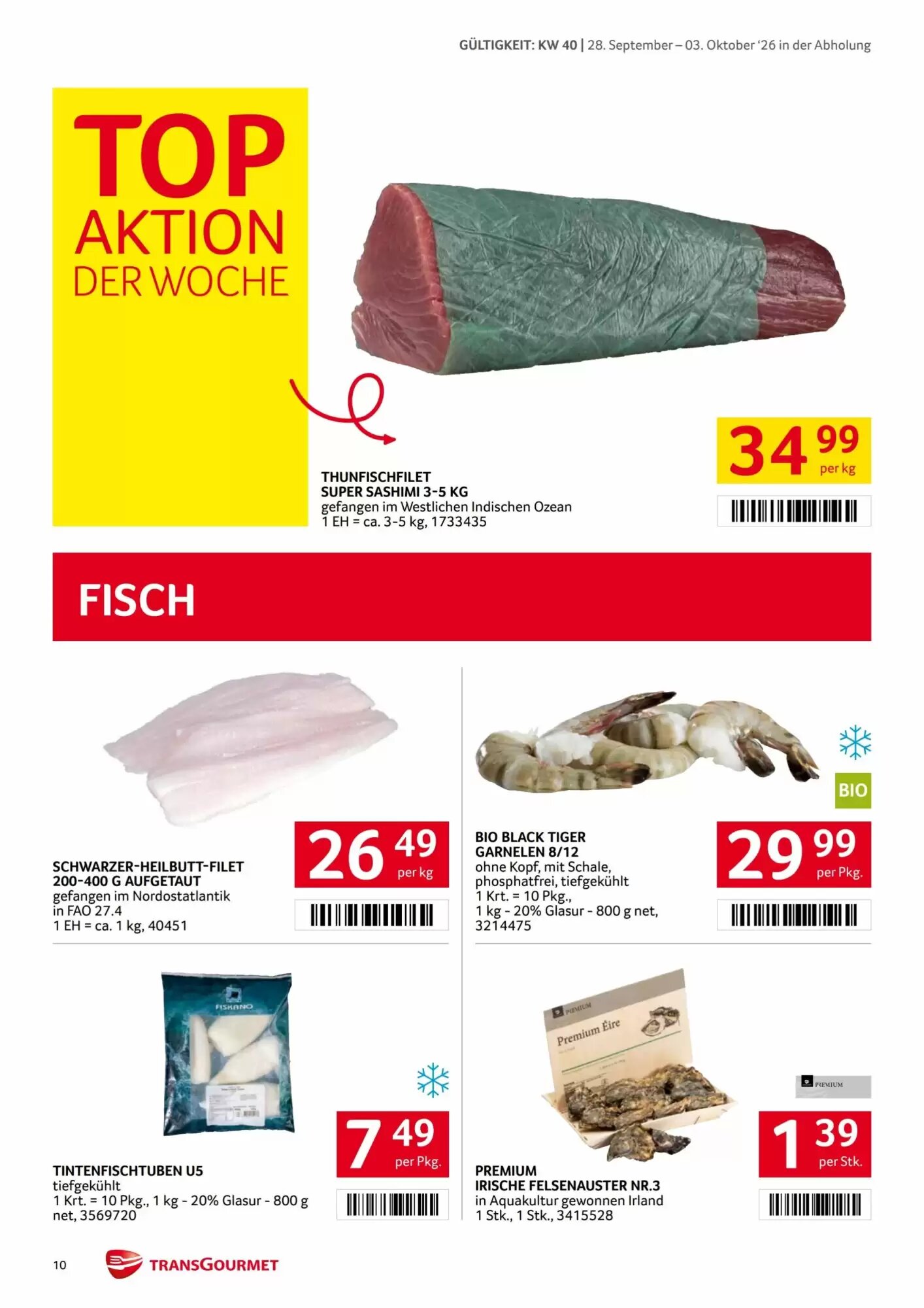 Transgourmet Flugblatt (ab 28.09.2026) - Angebote und Prospekt - Seite 10