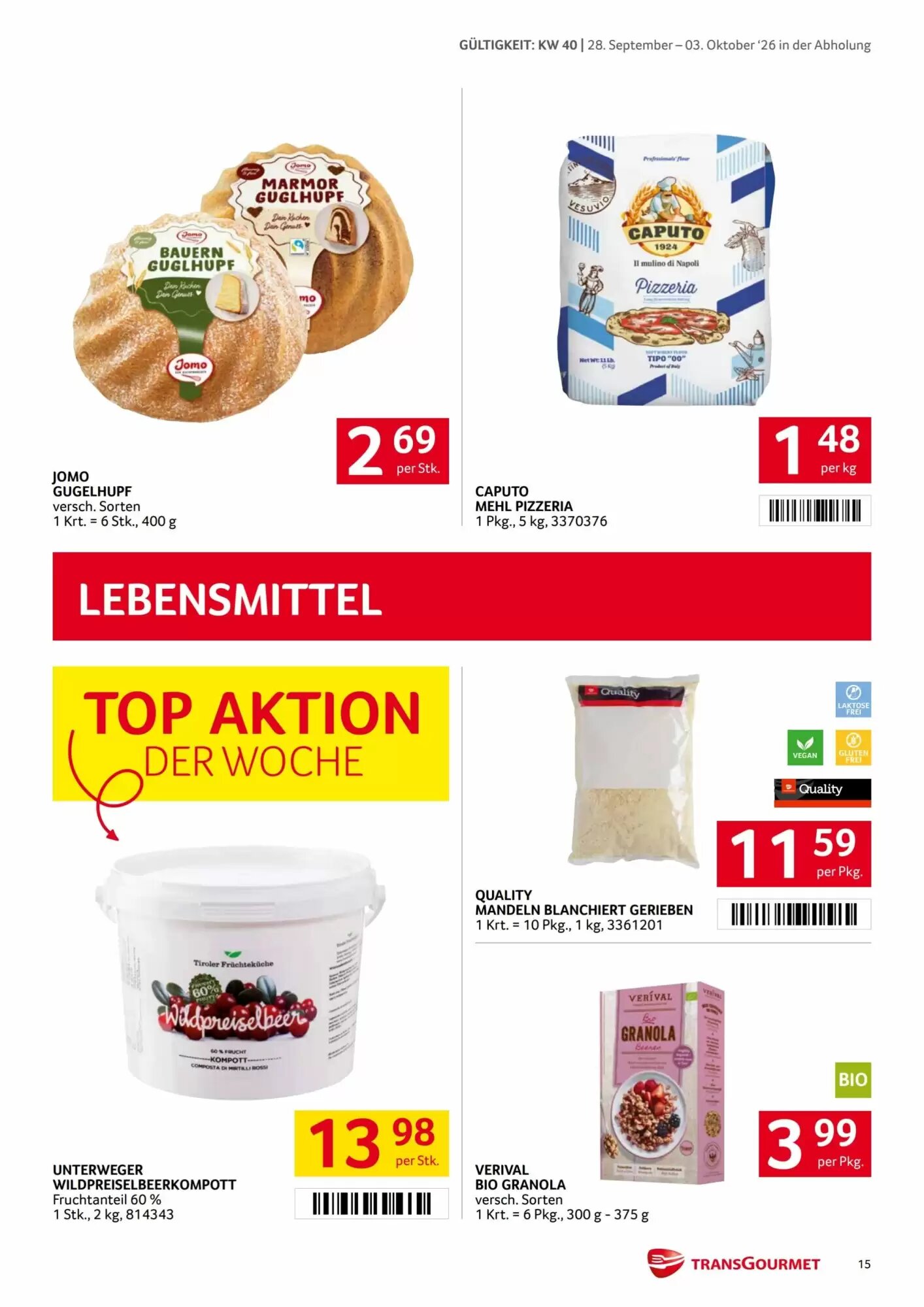 Transgourmet Flugblatt (ab 28.09.2026) - Angebote und Prospekt - Seite 15