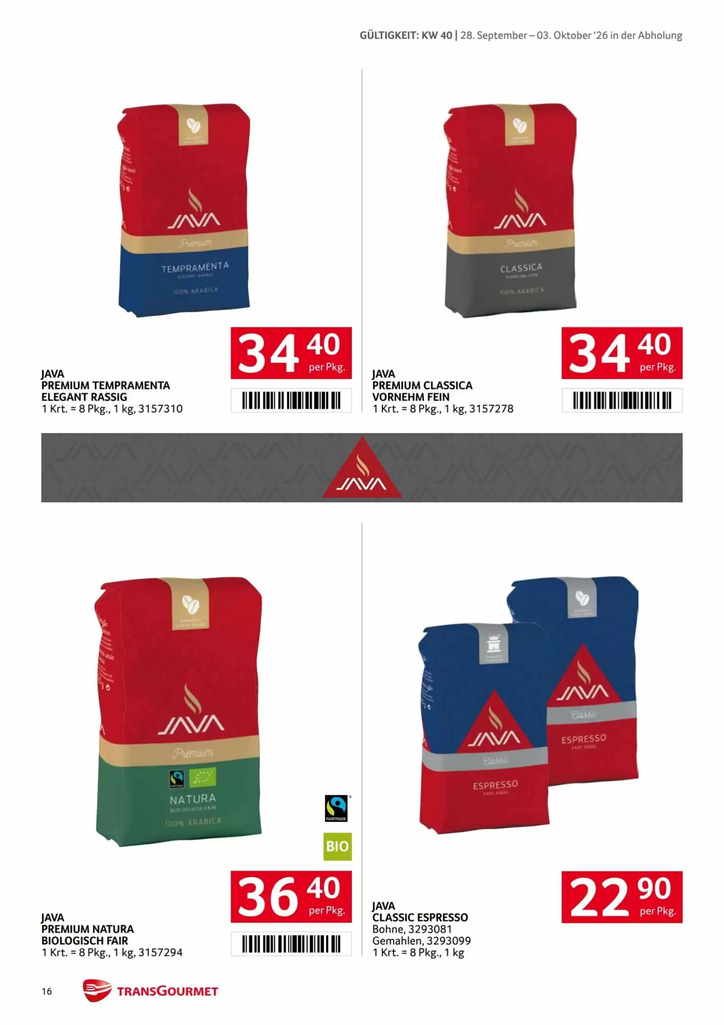 Transgourmet Flugblatt (ab 28.09.2026) - Angebote und Prospekt - Seite 16