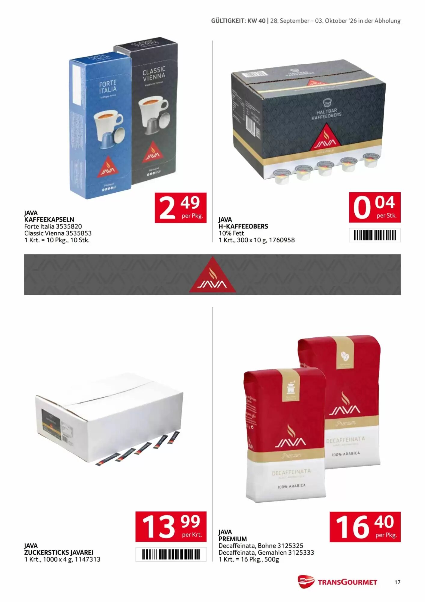 Transgourmet Flugblatt (ab 28.09.2026) - Angebote und Prospekt - Seite 17