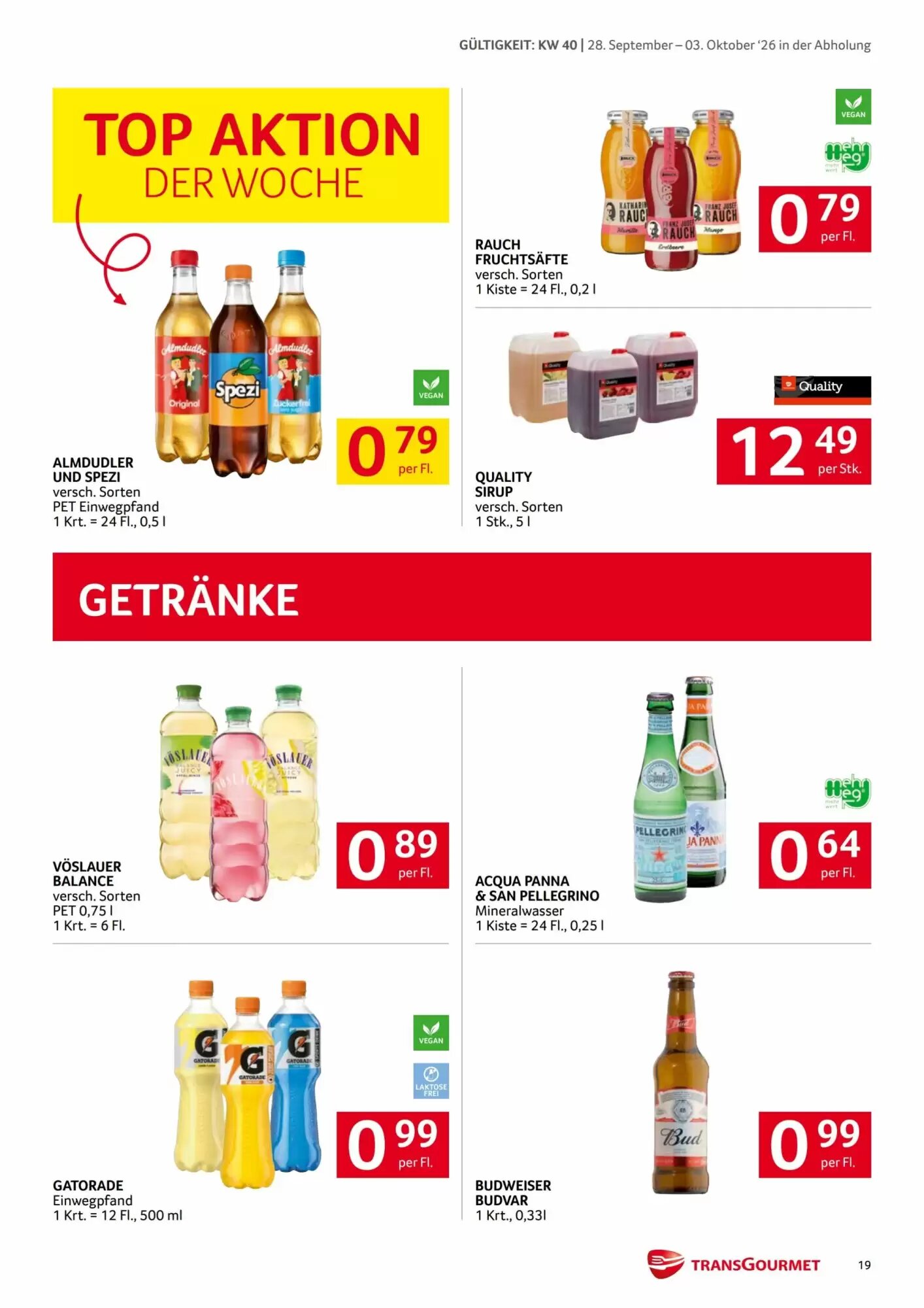 Transgourmet Flugblatt (ab 28.09.2026) - Angebote und Prospekt - Seite 19