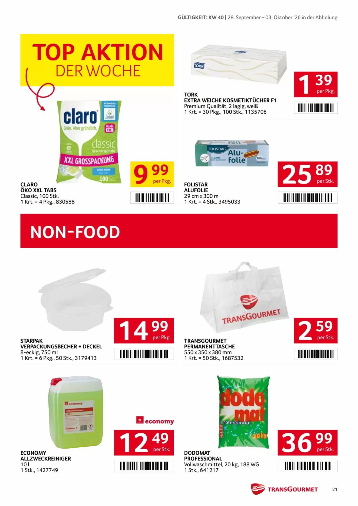Transgourmet Flugblatt (ab 28.09.2026) - Angebote und Prospekt - Seite 21