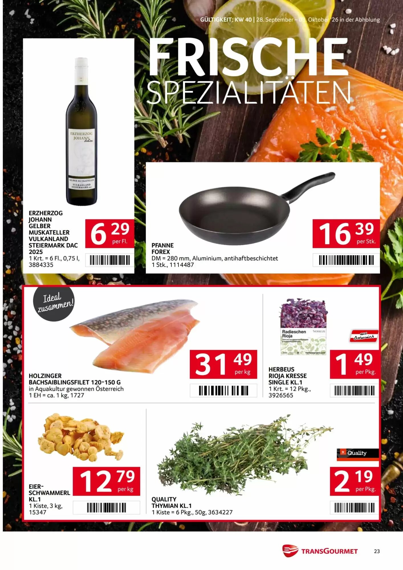 Transgourmet Flugblatt (ab 28.09.2026) - Angebote und Prospekt - Seite 23