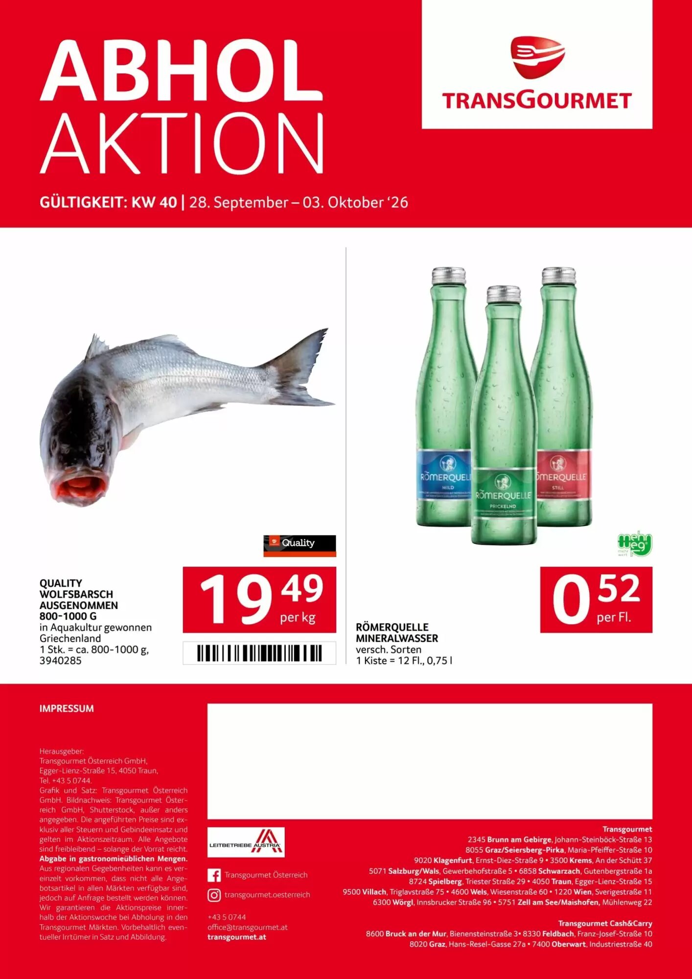 Transgourmet Flugblatt (ab 28.09.2026) - Angebote und Prospekt - Seite 28