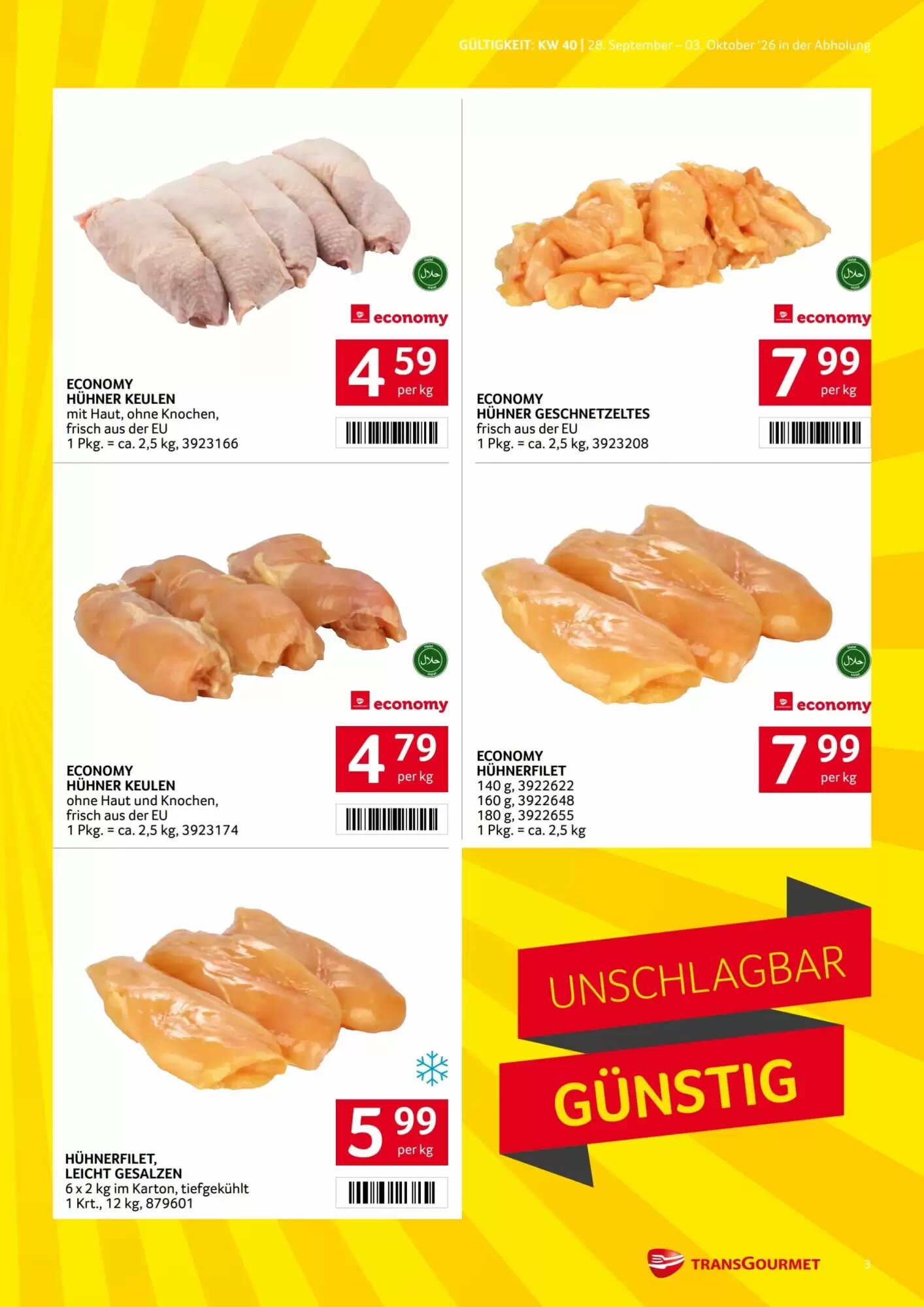 Transgourmet Flugblatt (ab 28.09.2026) - Angebote und Prospekt - Seite 3