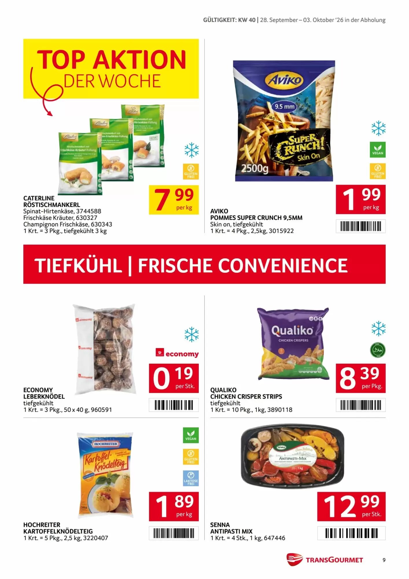Transgourmet Flugblatt (ab 28.09.2026) - Angebote und Prospekt - Seite 9