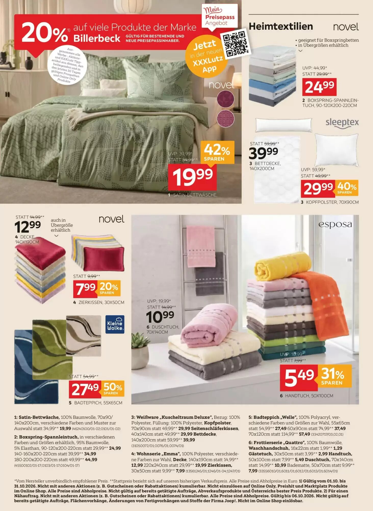 XXXLutz Flugblatt (ab 29.09.2026) - Angebote und Prospekt - Seite 60