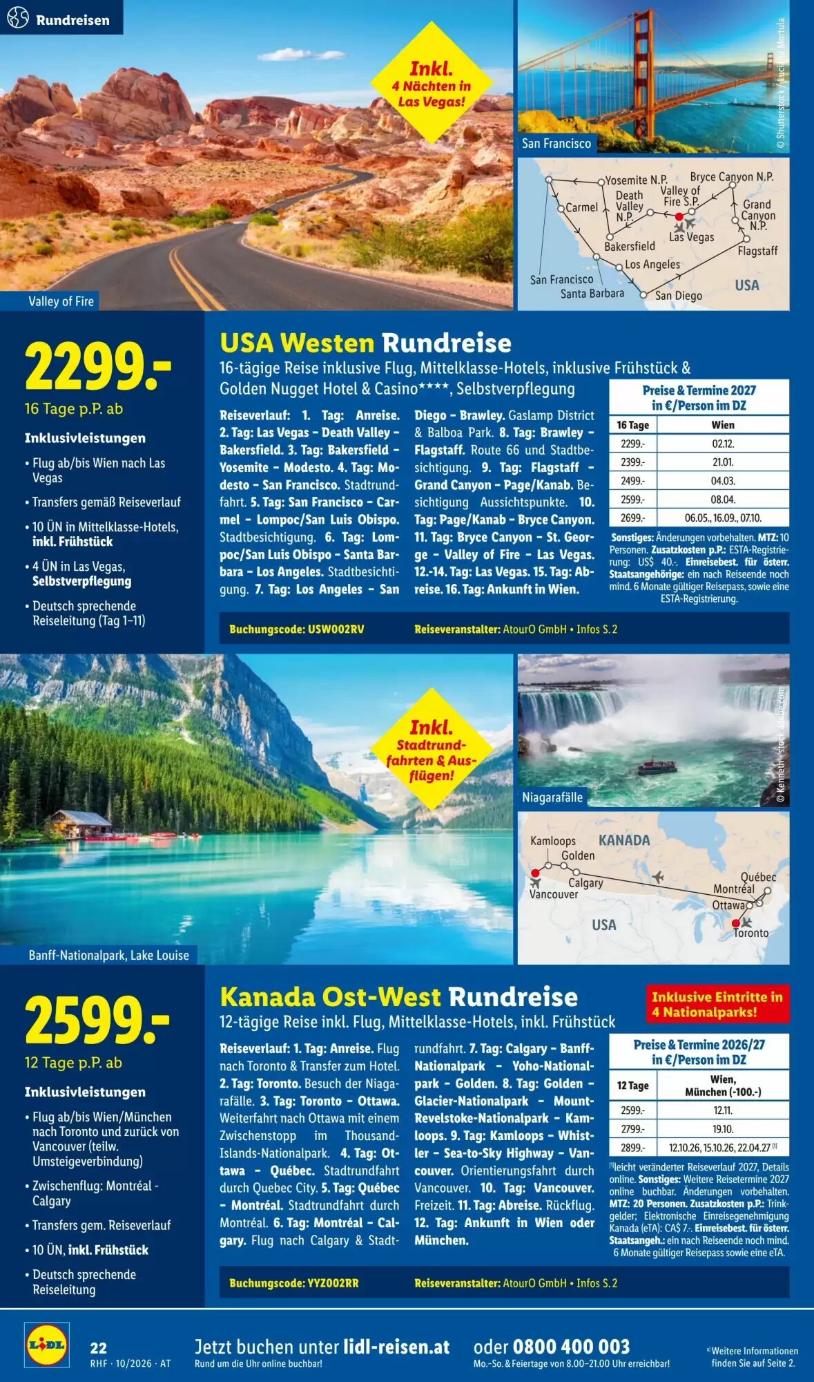 Lidl Reisen Flugblatt (ab 30.09.2026) - Angebote und Prospekt - Seite 22