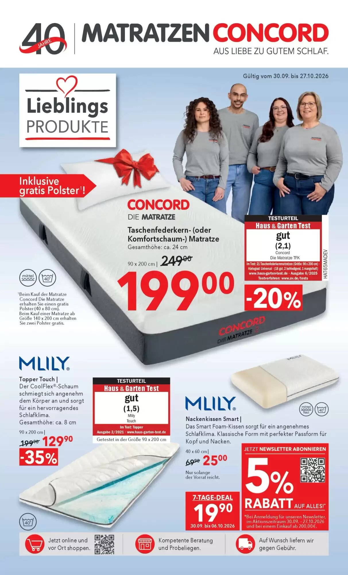 Matratzen Concord Flugblatt (ab 30.09.2026) - Angebote und Prospekt - Seite 1