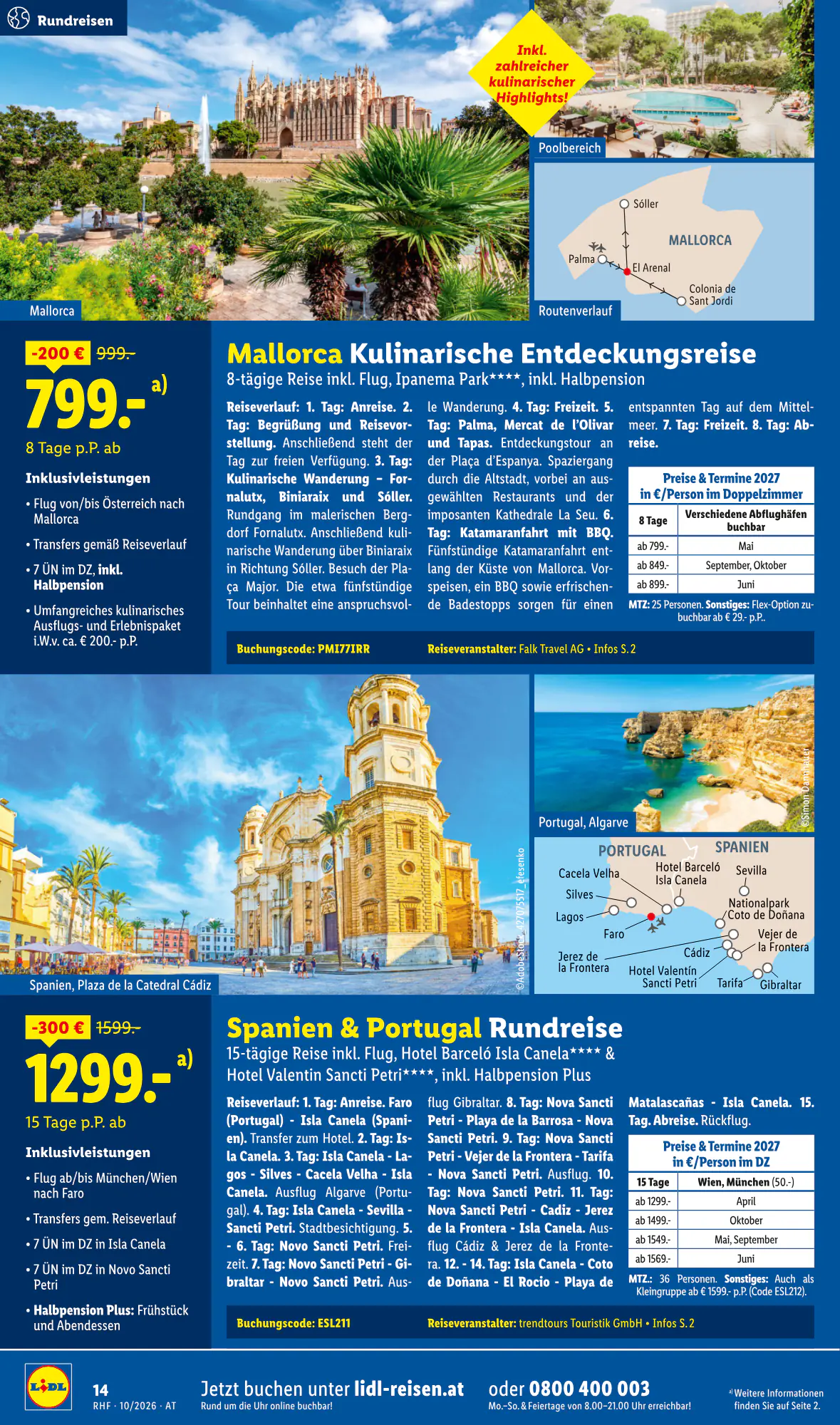Lidl Reisen Flugblatt (ab 30.09.2026) - Angebote und Prospekt - Seite 14