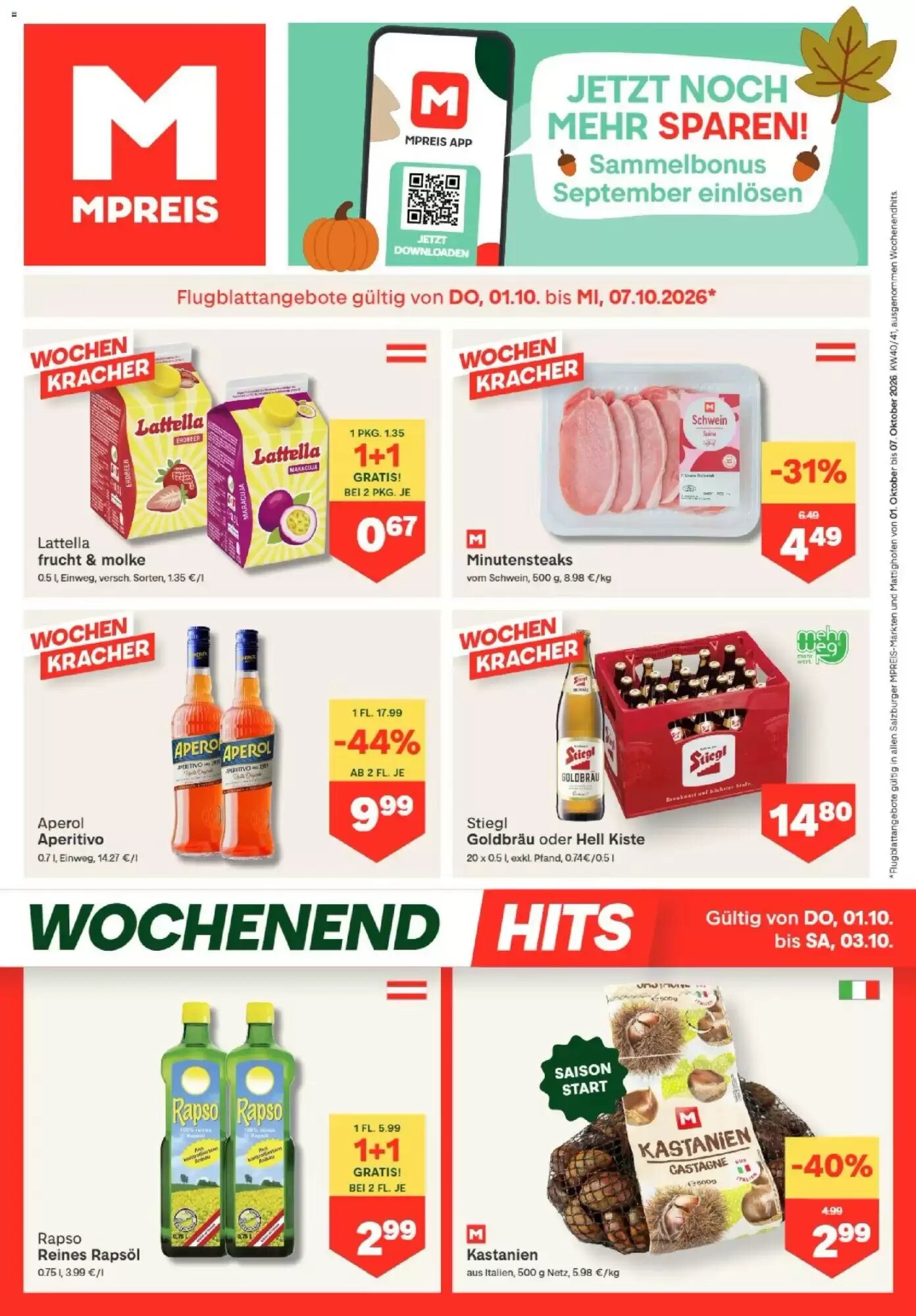 MPreis Flugblatt (ab 01.10.2026) - Angebote und Prospekt - Seite 1