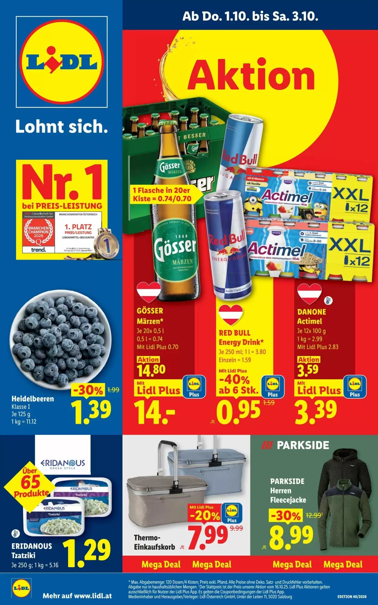 Lidl Flugblatt (ab 01.10.2026) - Angebote und Prospekt - Seite 1