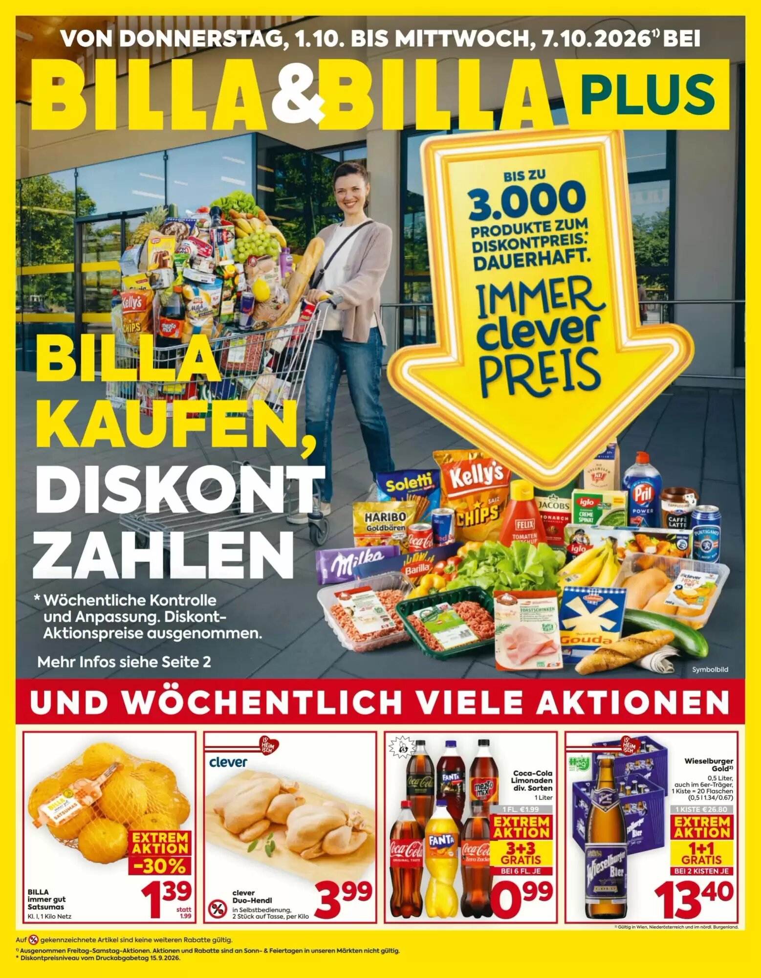 Billa Flugblatt (ab 01.10.2026) - Angebote und Prospekt - Seite 1