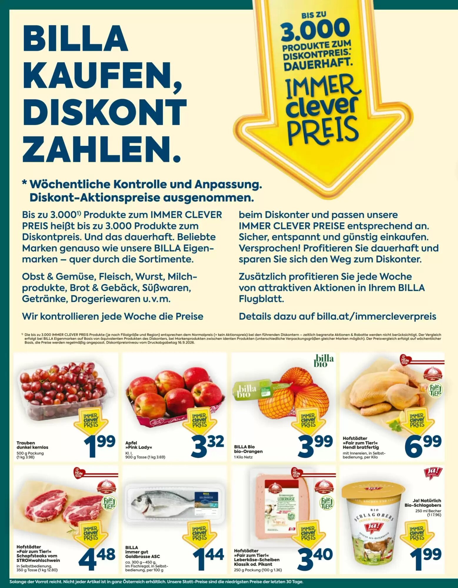 Billa Flugblatt (ab 01.10.2026) - Angebote und Prospekt - Seite 2